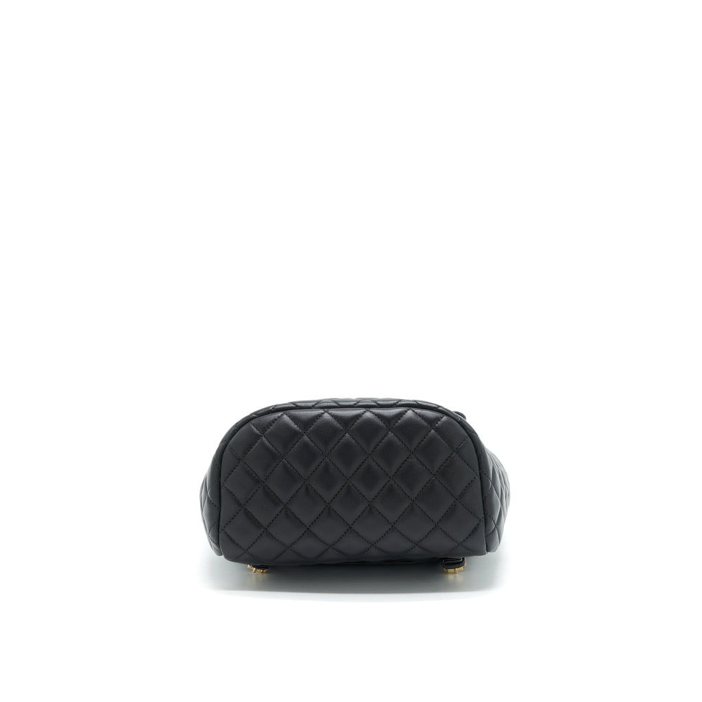 CHANEL QUILTED LAMBSKIN URBAN SPIRIT BACKPACK BLACK