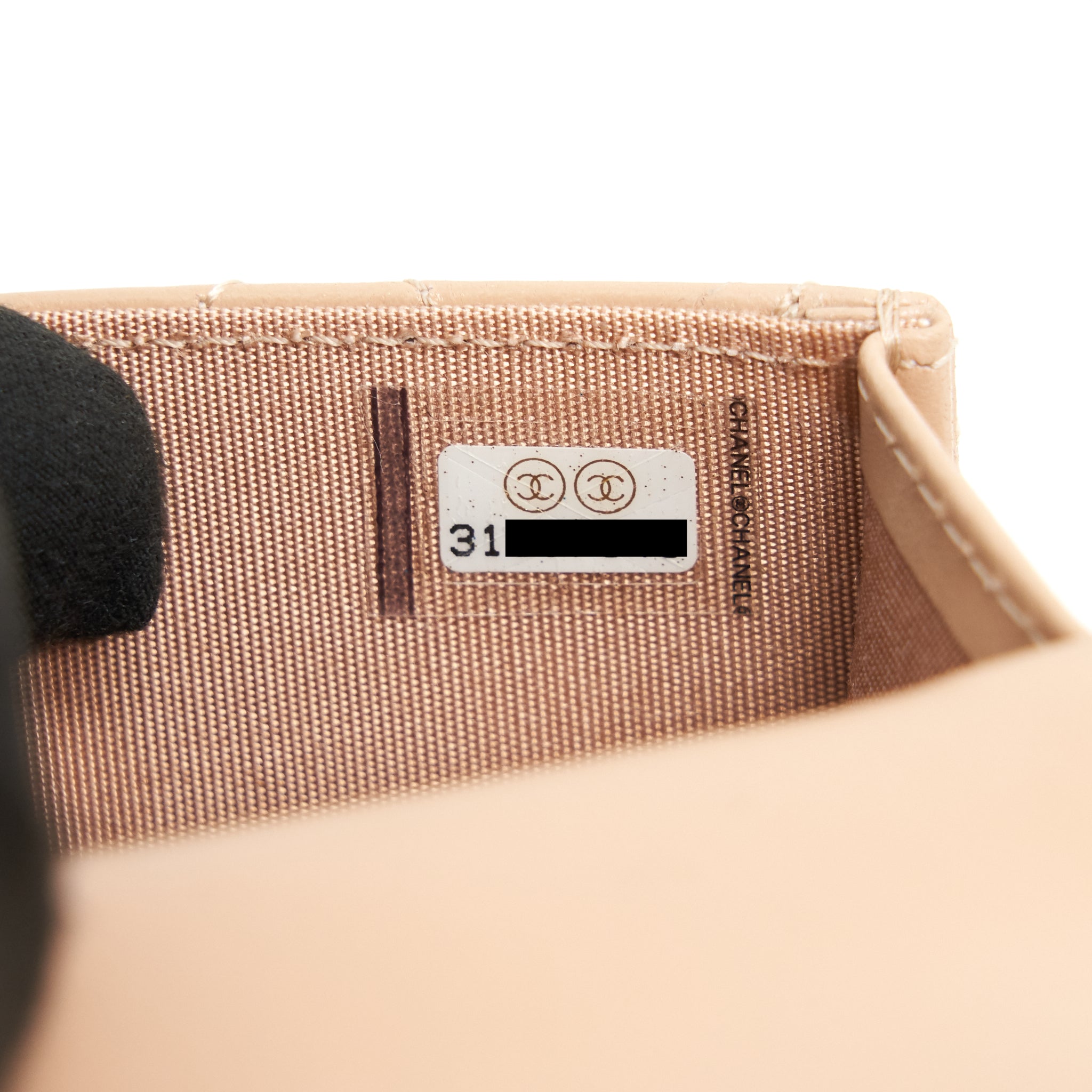 Chanel 21A Flap Coin Purse with Chain Beige  Calfskin
