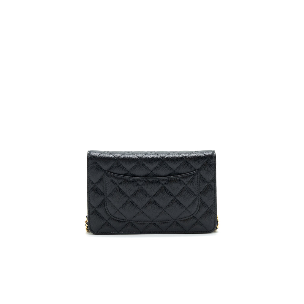 Chanel Classic Wallet on Chain Caviar Black With