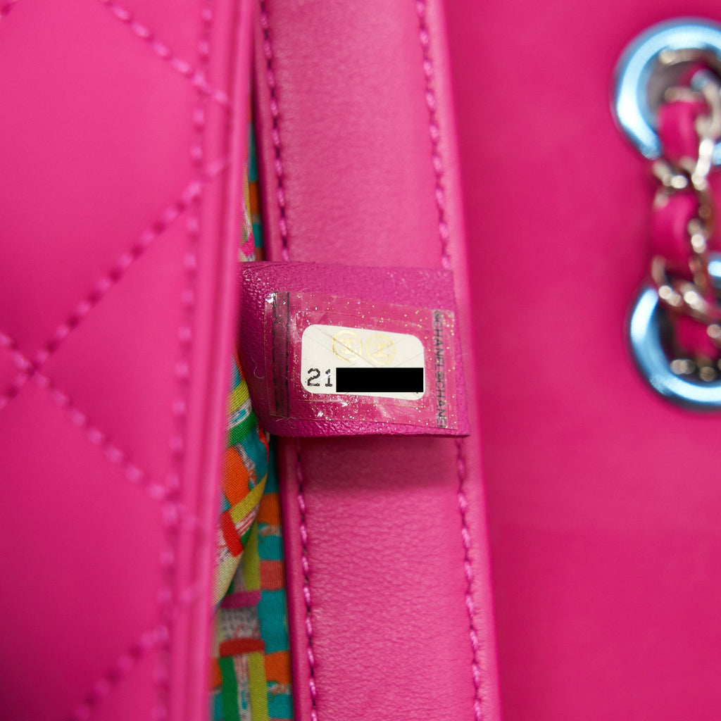 Chanel Rubber quilted lambskin flap Bag pink