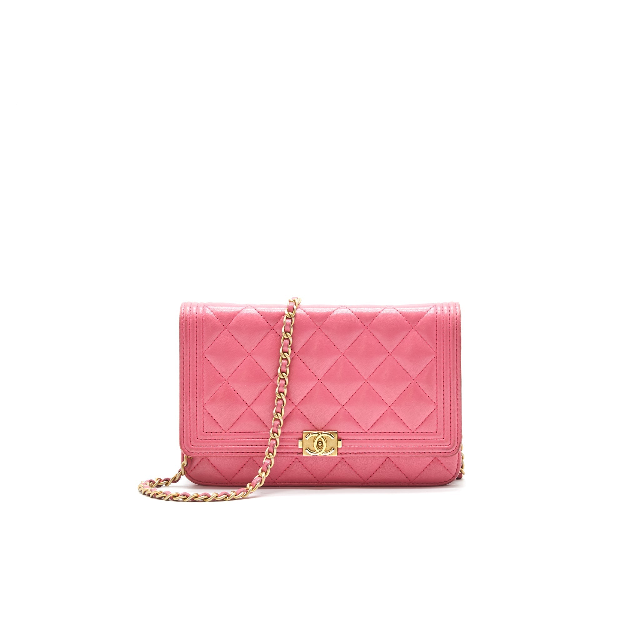 Chanel Boy Wallet on Chain Pink