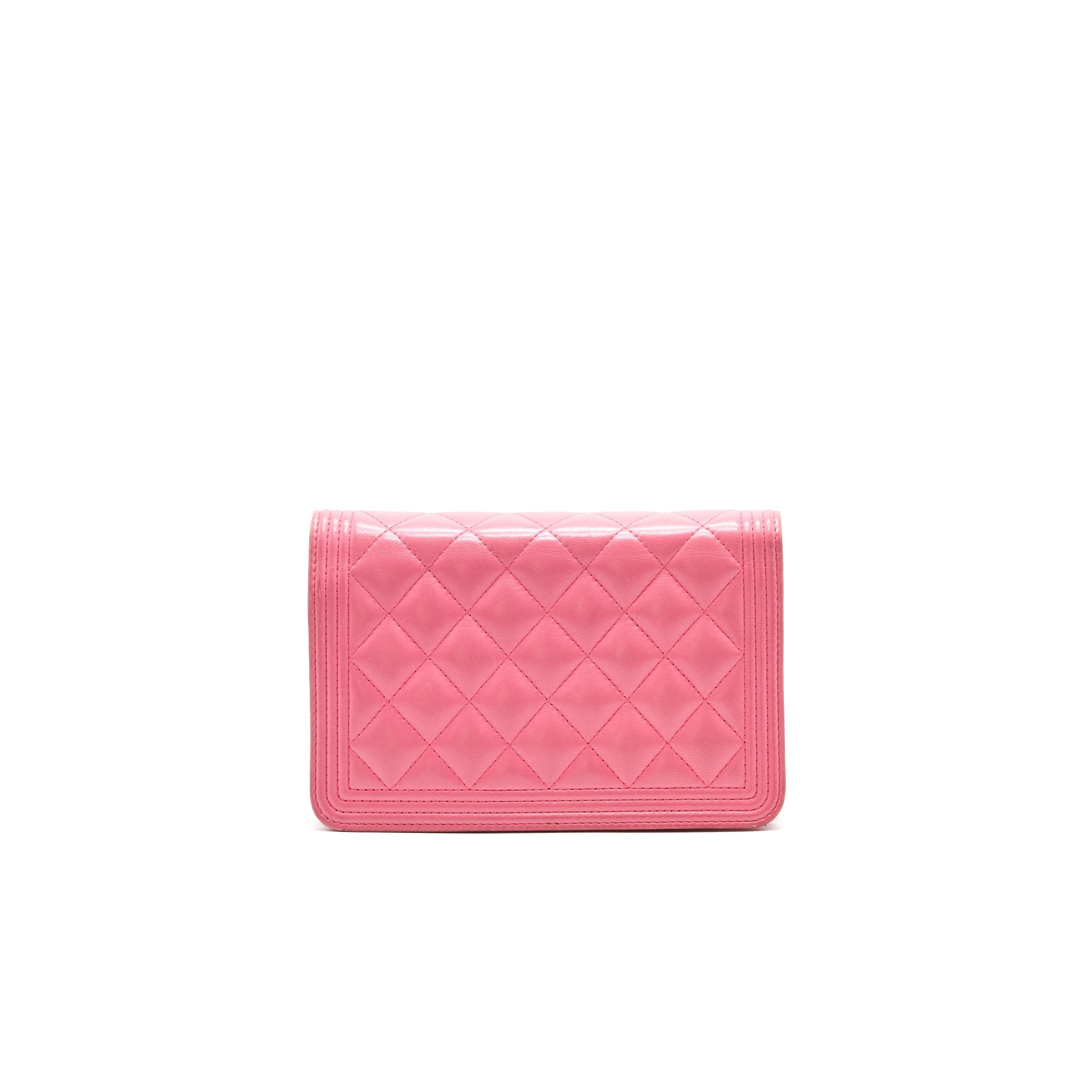 Chanel Boy Wallet on Chain Pink