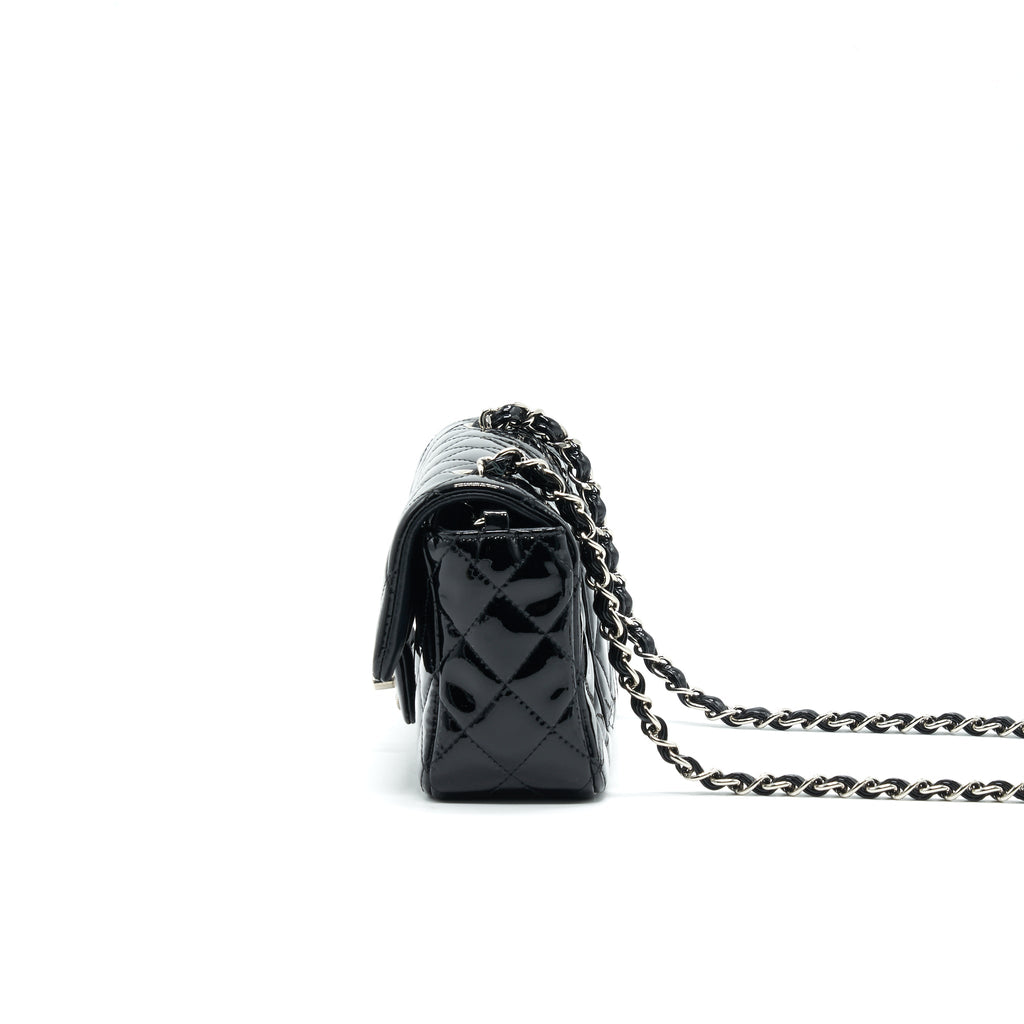 Chanel Mini Rectangular Flap bag Patent Leather Black