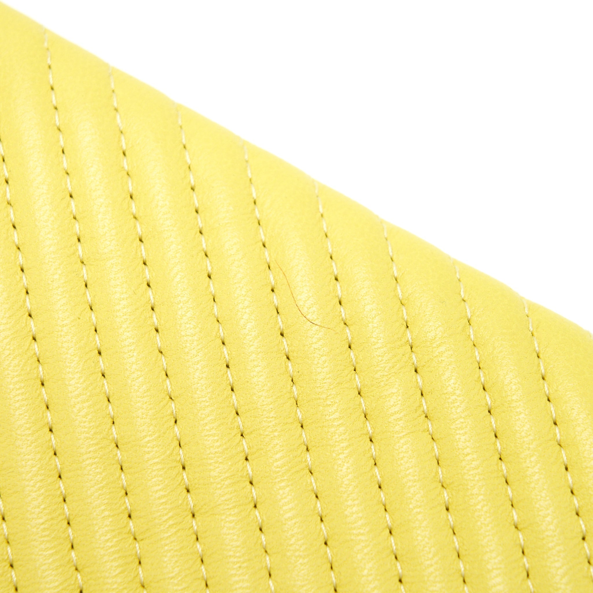 CHANEL CHEVRON CLUTCH BAG IN YELLOW