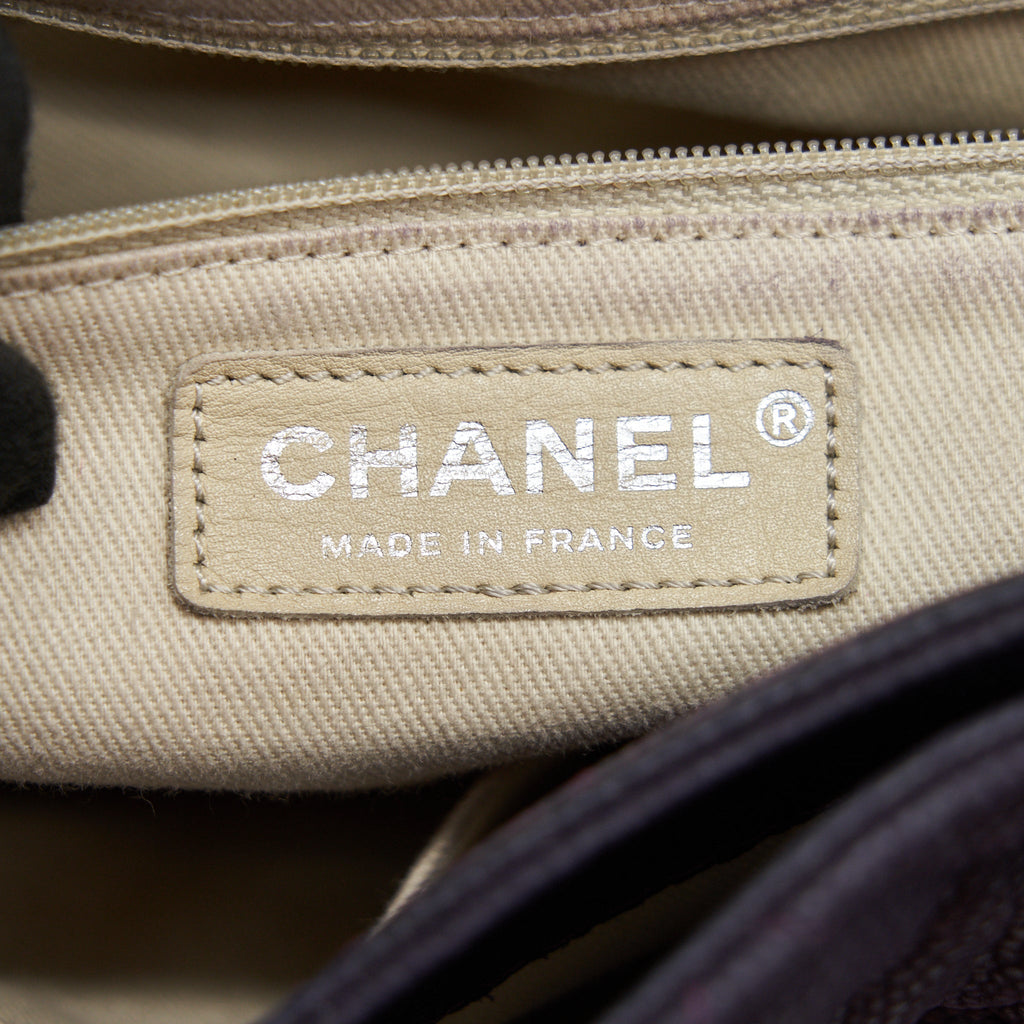 Chanel Flap Tote Bag With Chain Caviar In Purple