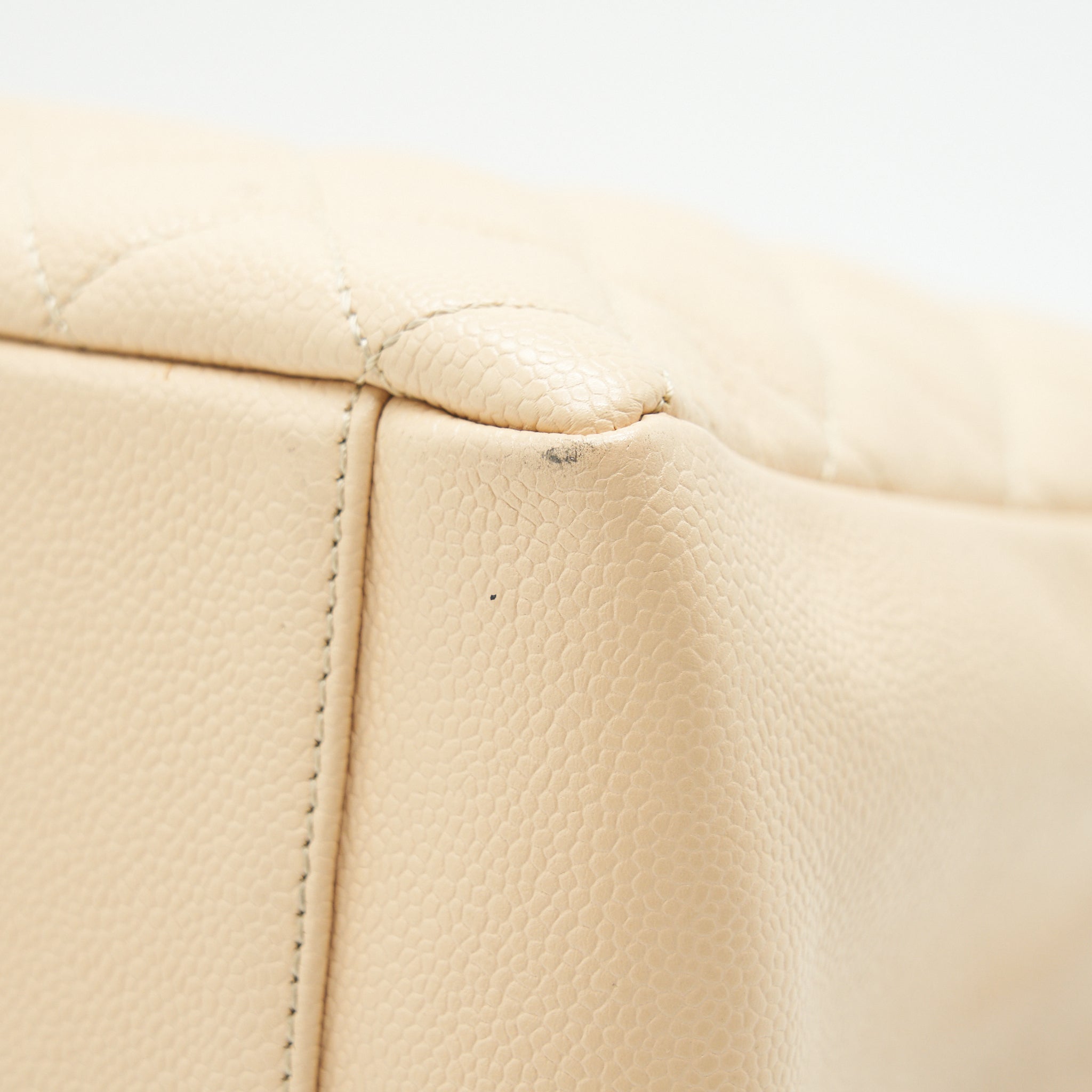 CHANEL CAVIAR GRAND SHOPPING TOTE GST IN BEIGE