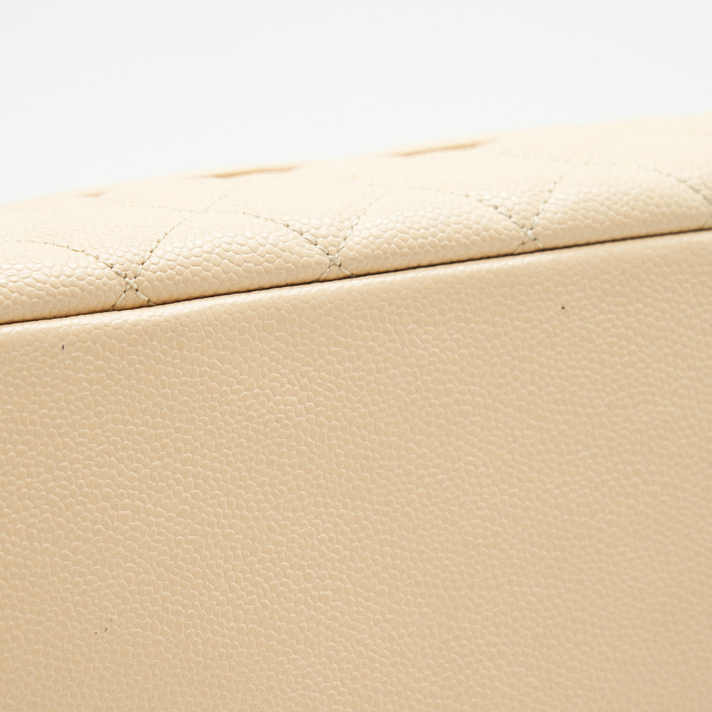 CHANEL CAVIAR GRAND SHOPPING TOTE GST IN BEIGE