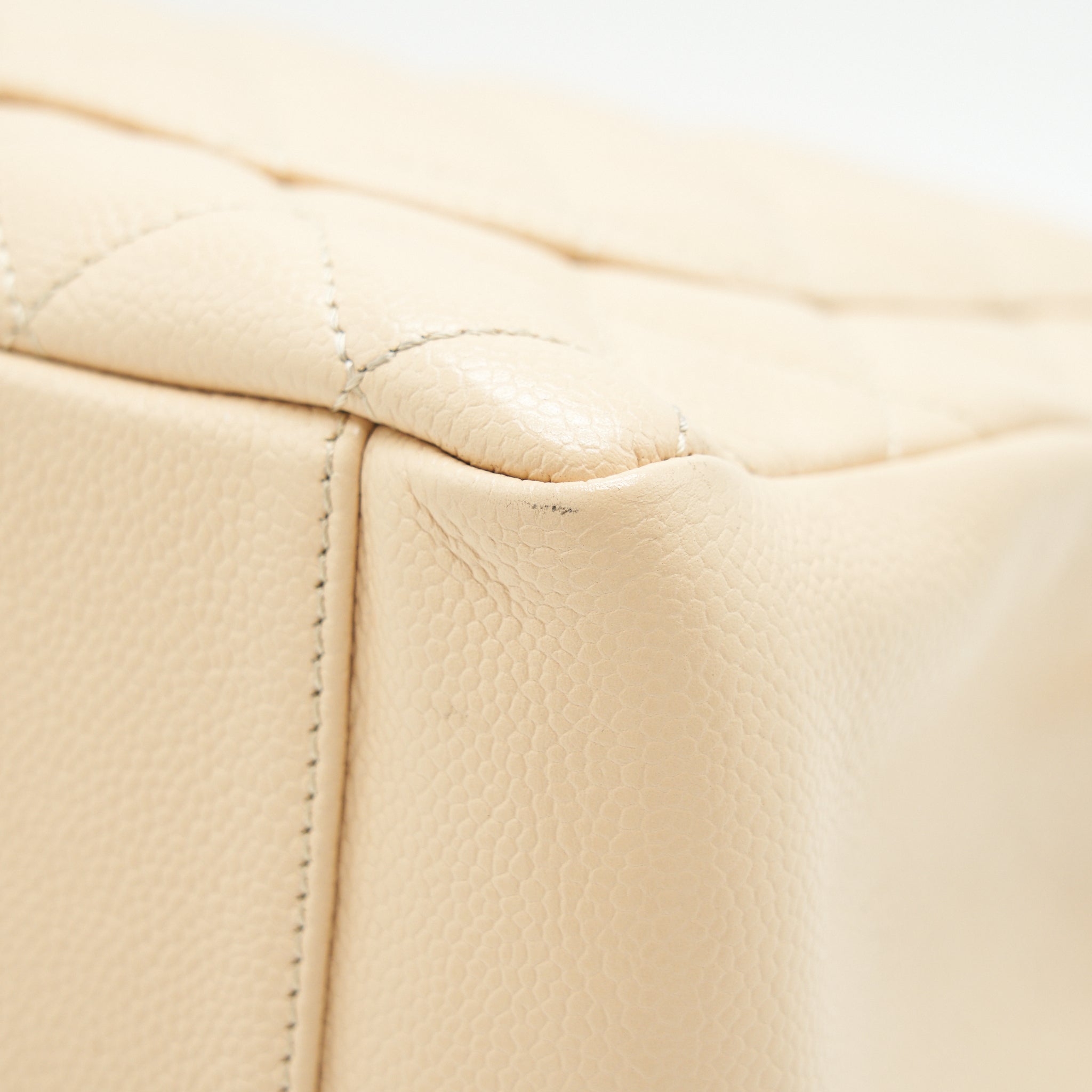 CHANEL CAVIAR GRAND SHOPPING TOTE GST IN BEIGE