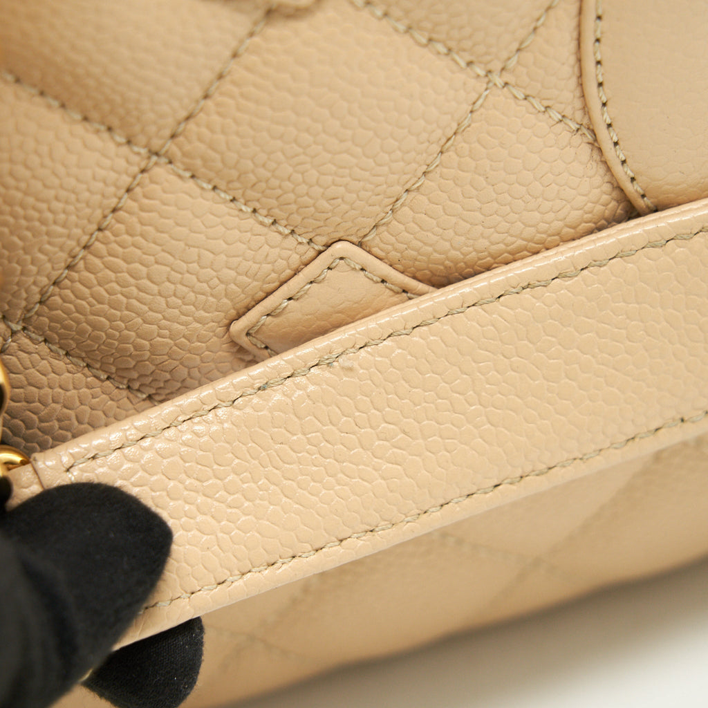 CHANEL CAVIAR GRAND SHOPPING TOTE GST IN BEIGE
