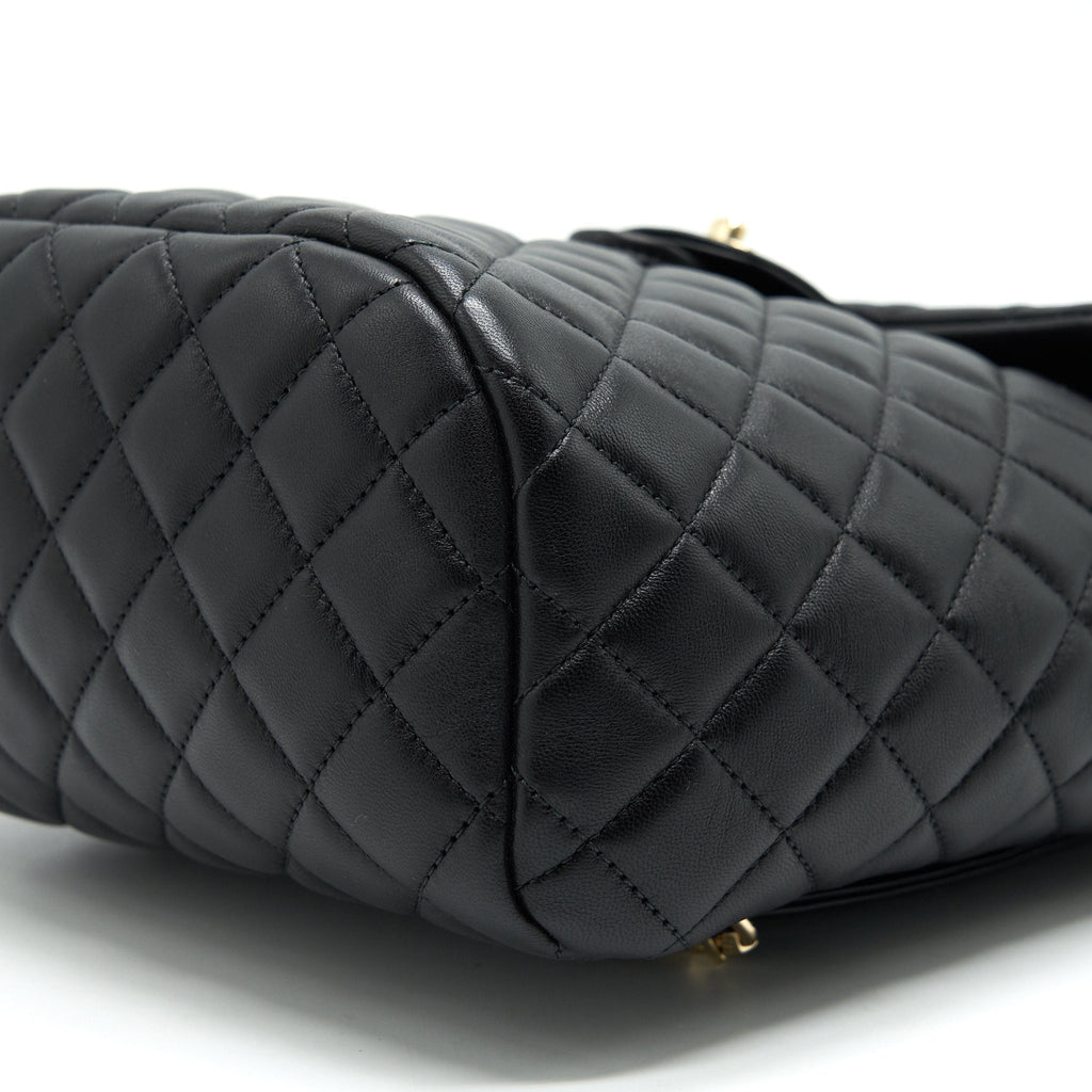 CHANEL QUILTED LAMBSKIN URBAN SPIRIT BACKPACK BLACK