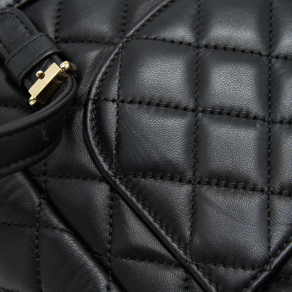 CHANEL QUILTED LAMBSKIN URBAN SPIRIT BACKPACK BLACK