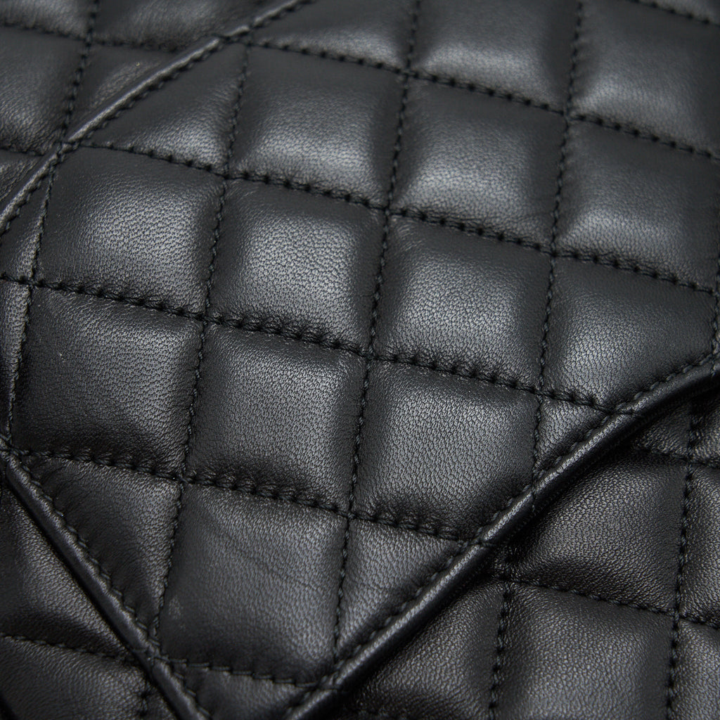 CHANEL QUILTED LAMBSKIN URBAN SPIRIT BACKPACK BLACK