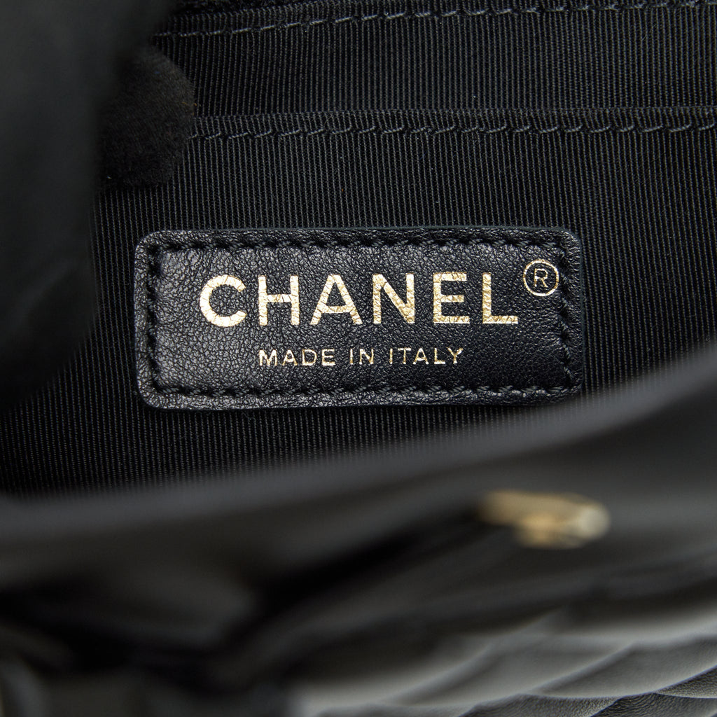 CHANEL QUILTED LAMBSKIN URBAN SPIRIT BACKPACK BLACK