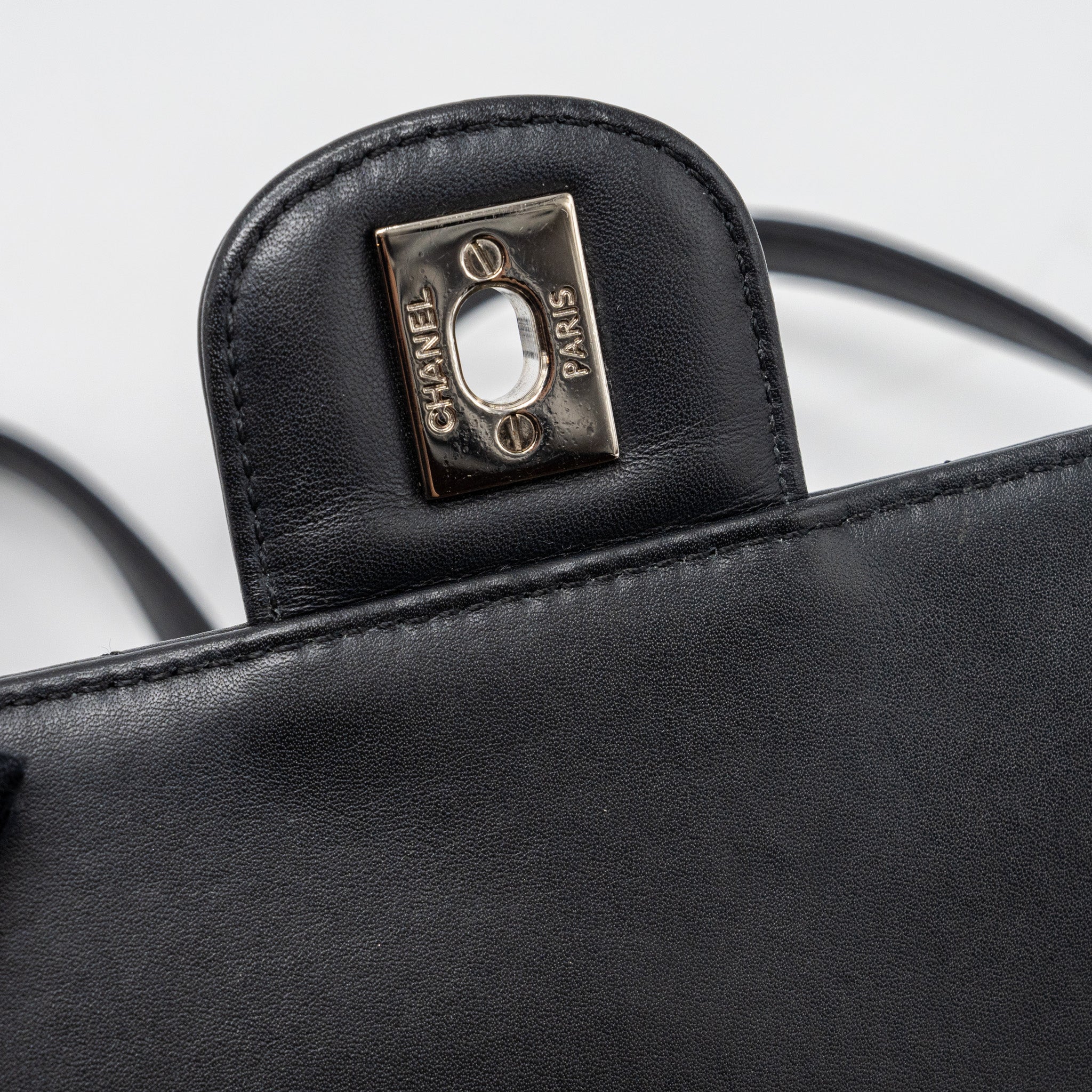 Chanel Small Urban Spirit Backpack Chevron Calfskin Black