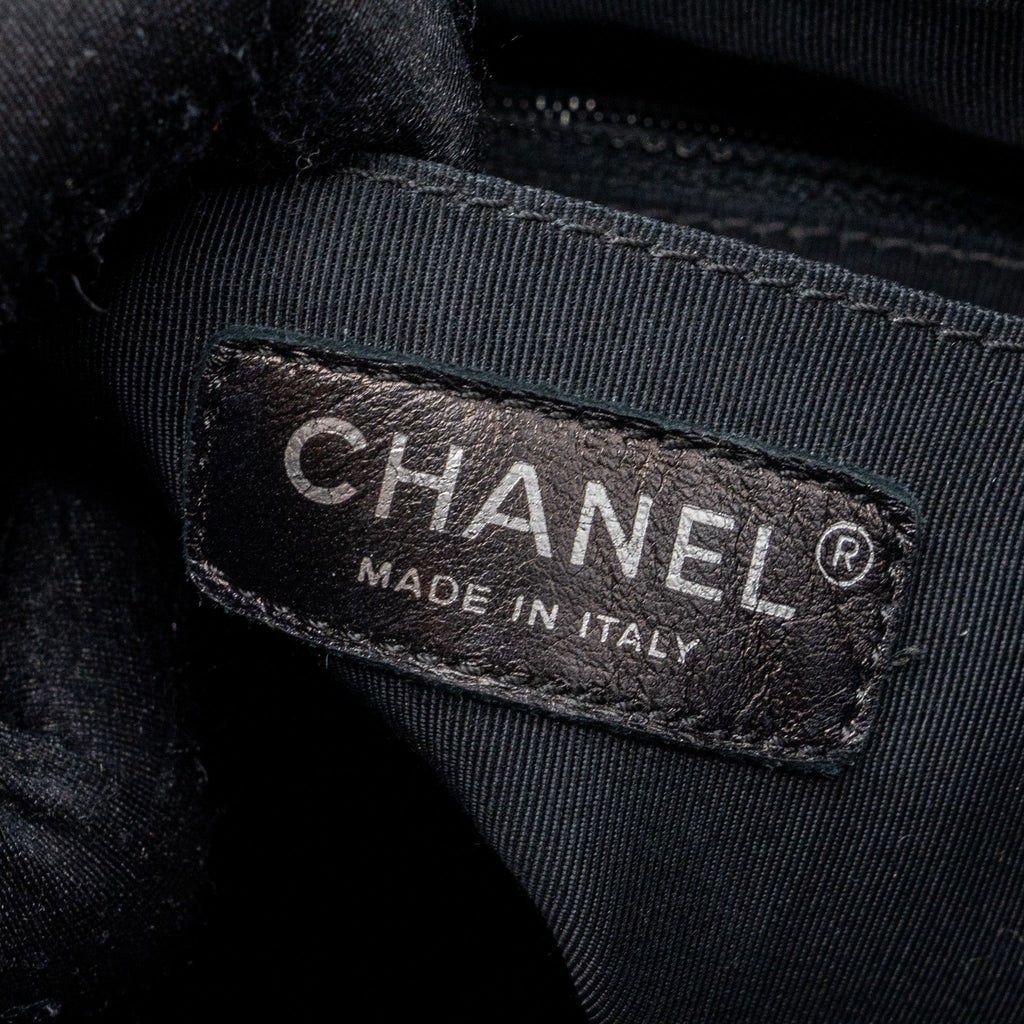 Chanel Small Urban Spirit Backpack Chevron Calfskin Black