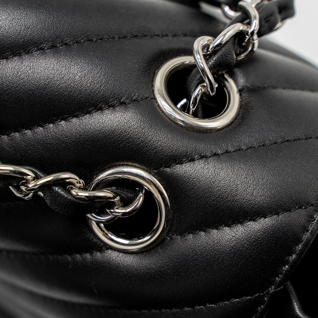 Chanel Urban Spirit Backpack Chevron Calfskin Black
