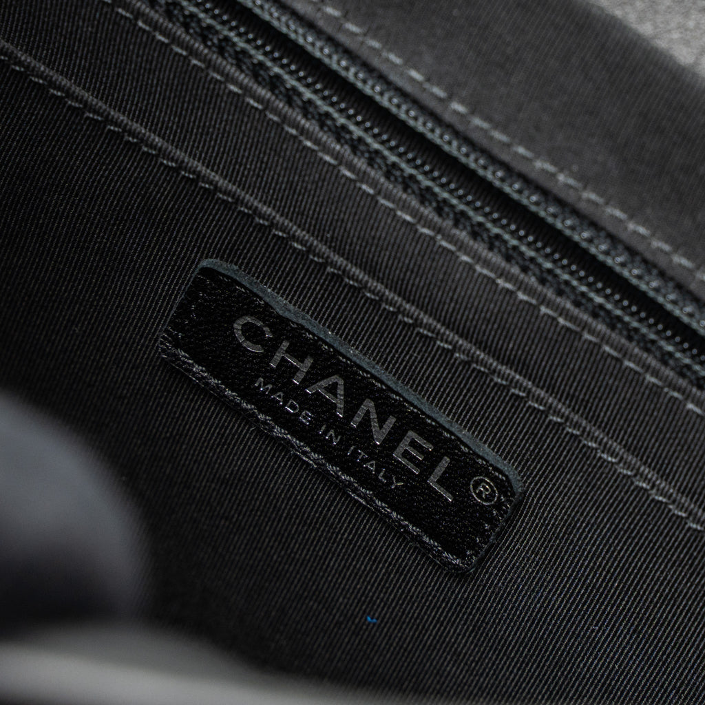 Chanel Urban Spirit Backpack Chevron Calfskin Black