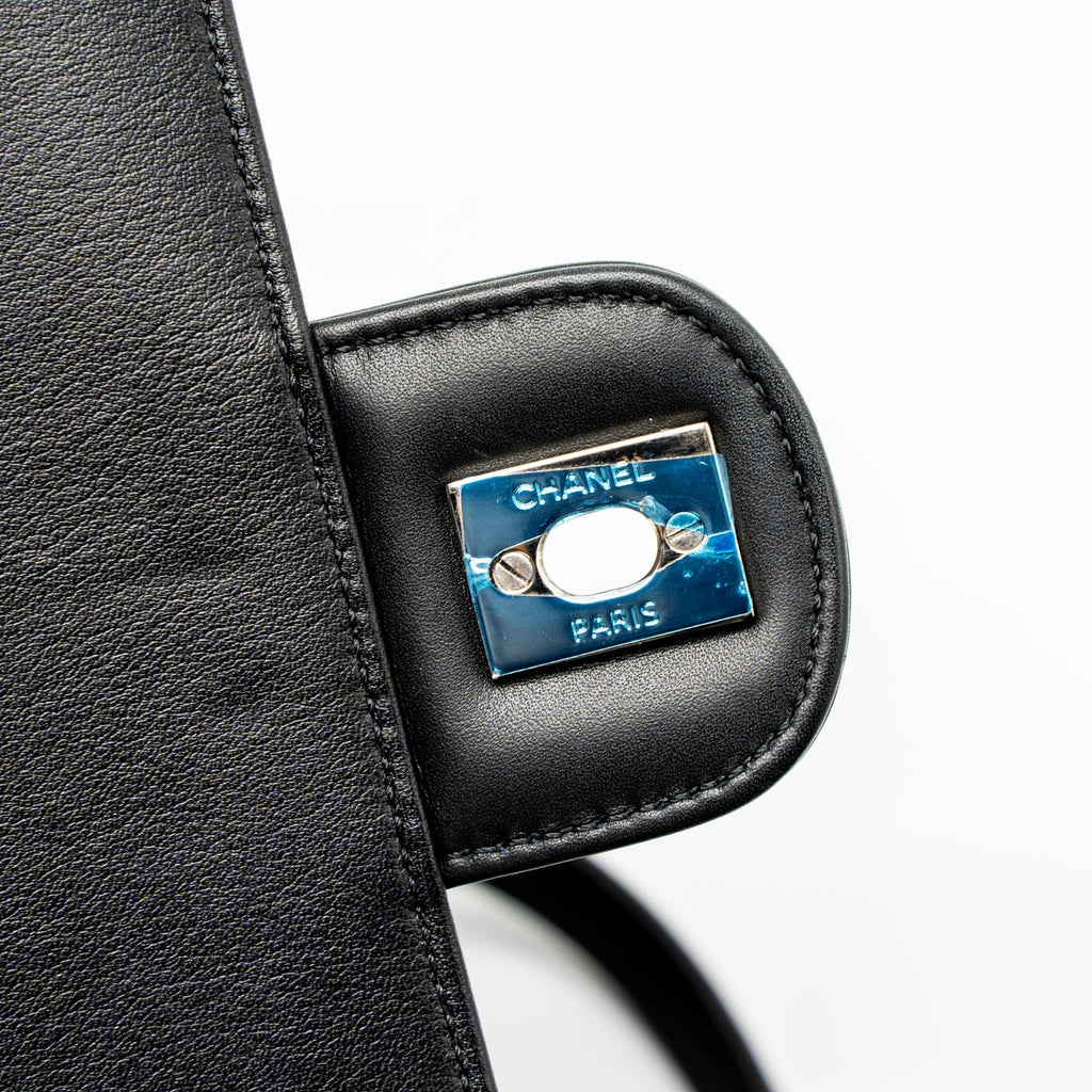 Chanel Urban Spirit Backpack Chevron Calfskin Black