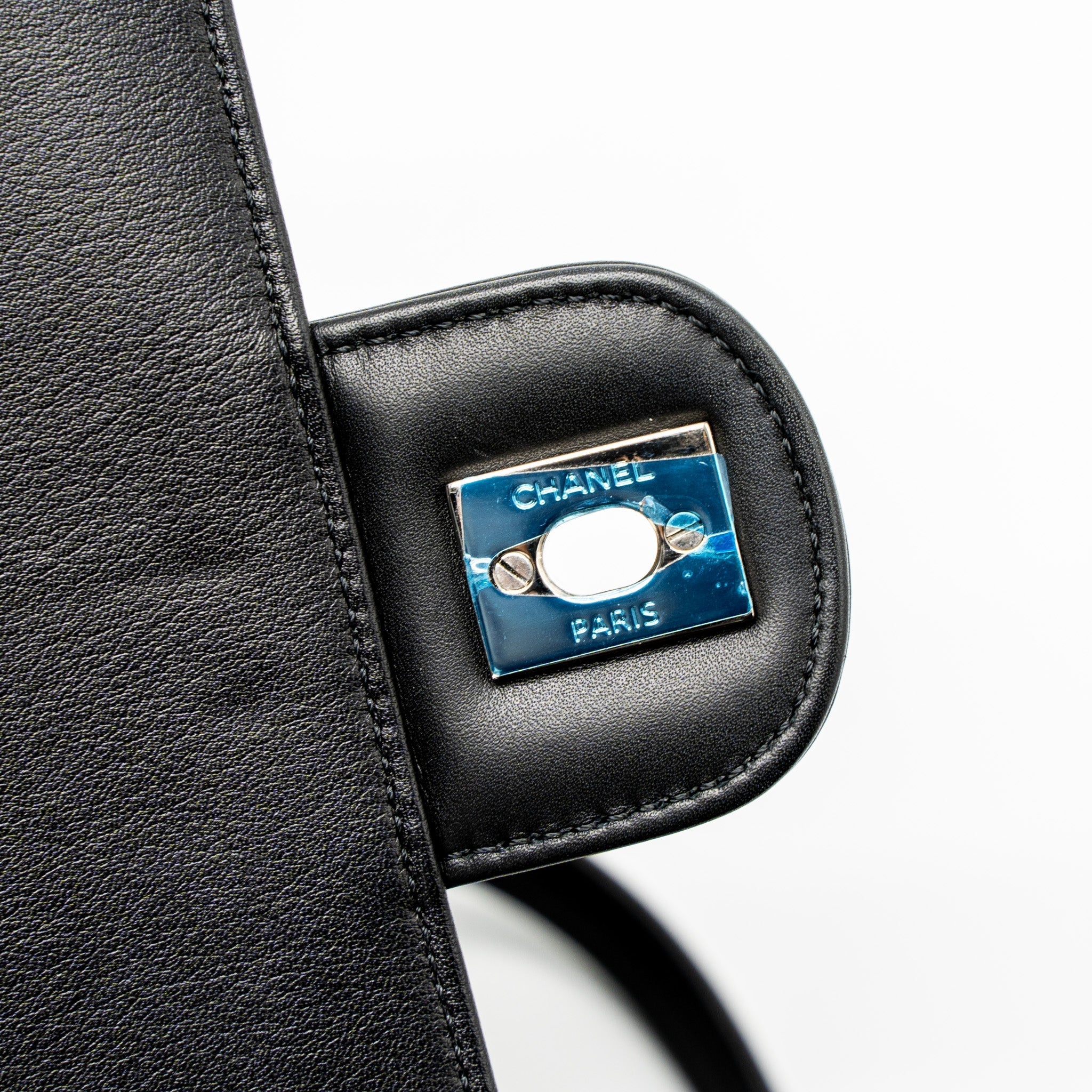 Chanel Urban Spirit Backpack Chevron Calfskin Black
