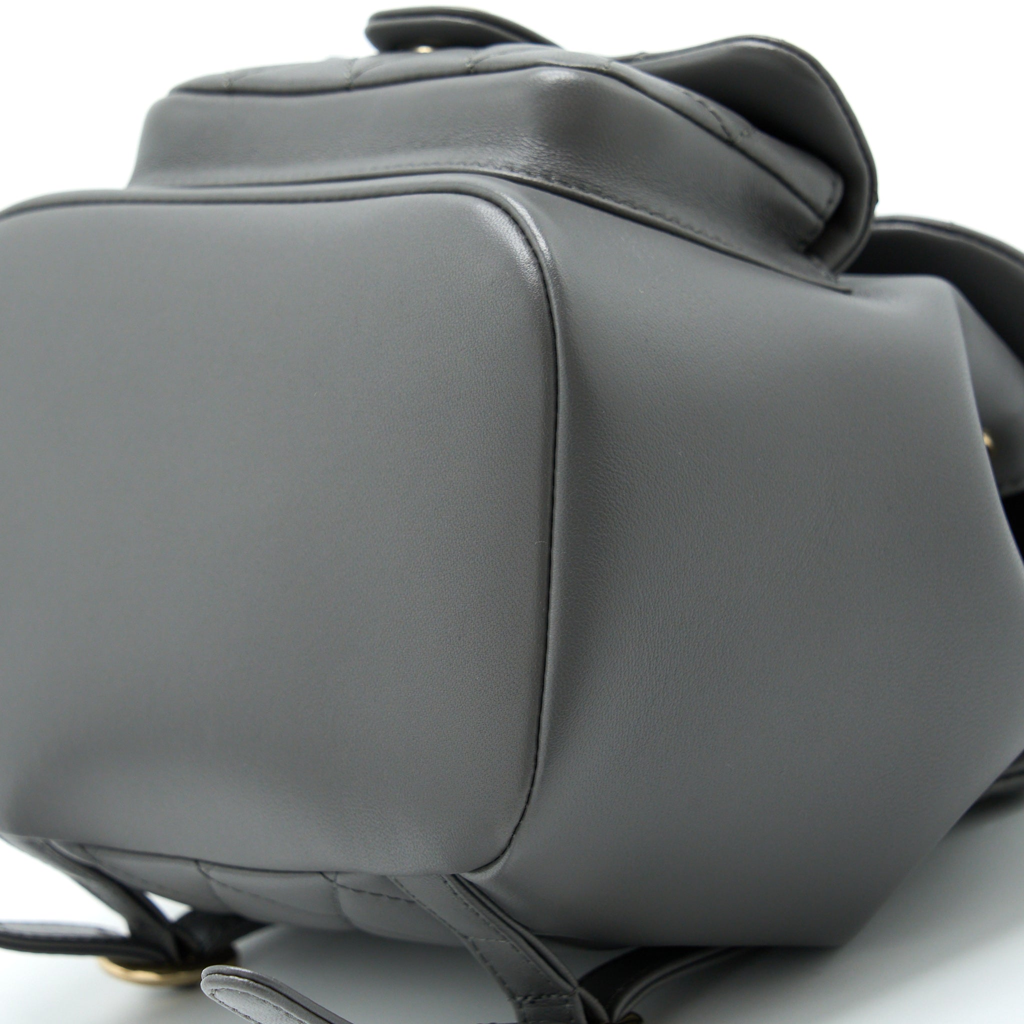 Chanel 22A Duma Backpack Lambskin Dark Grey L