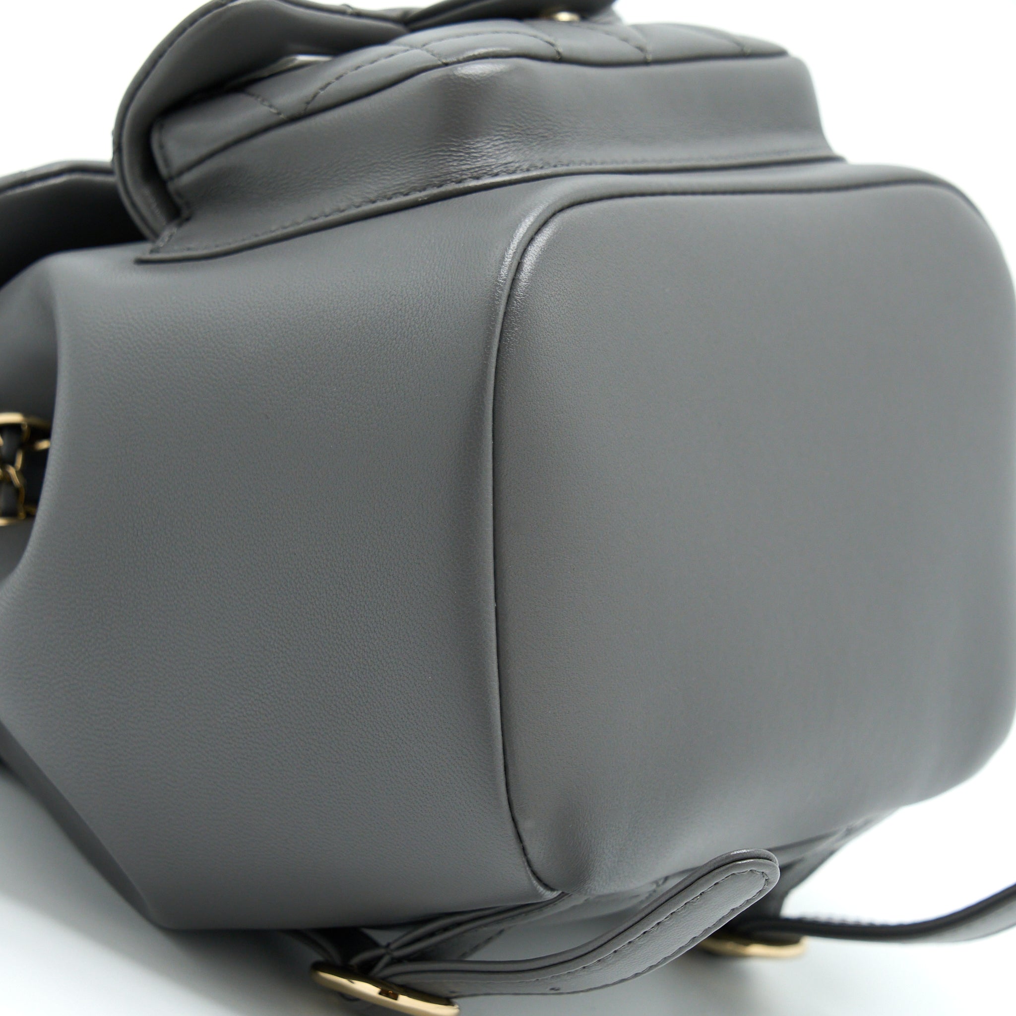 Chanel 22A Duma Backpack Lambskin Dark Grey L