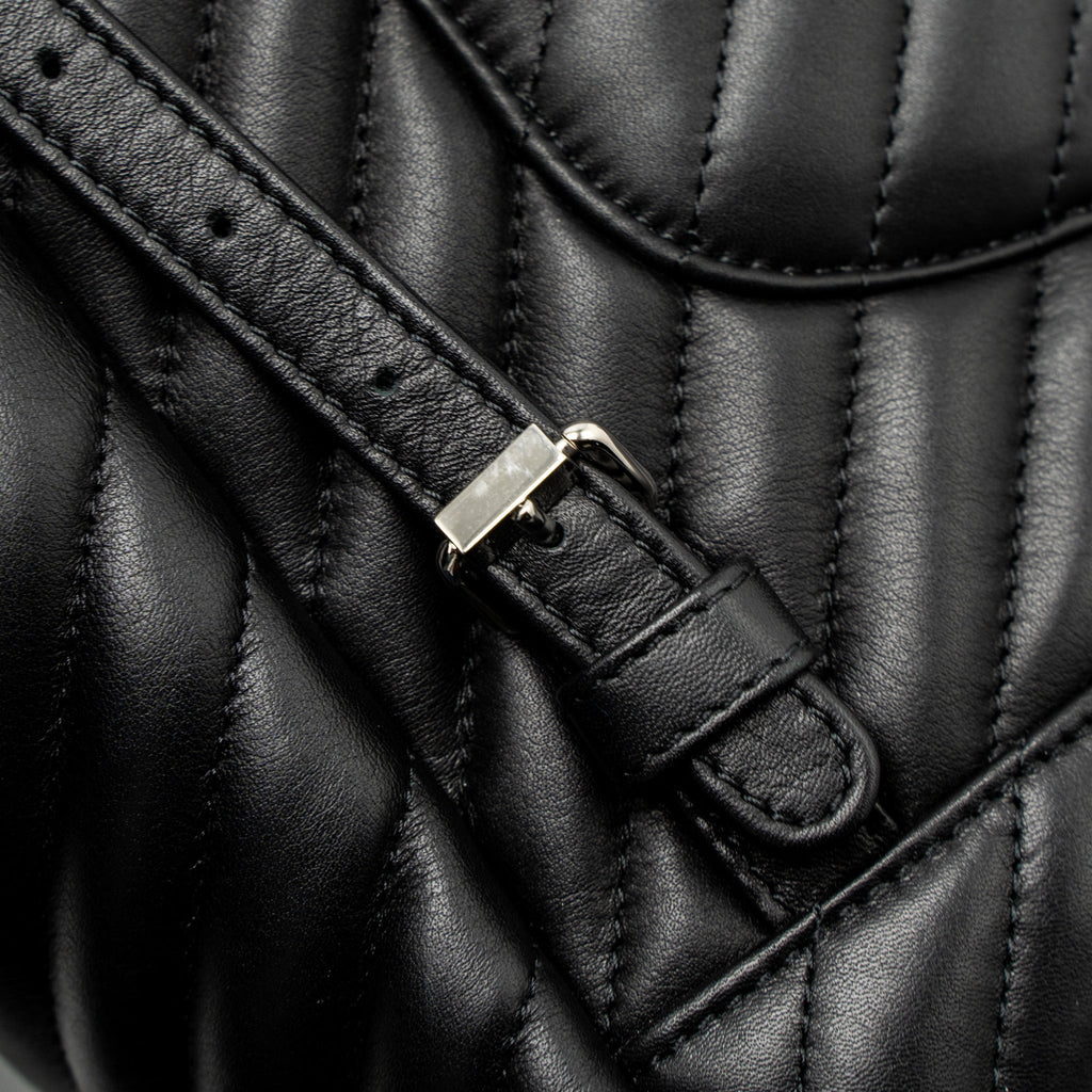 Chanel Urban Spirit Backpack Chevron Calfskin Black