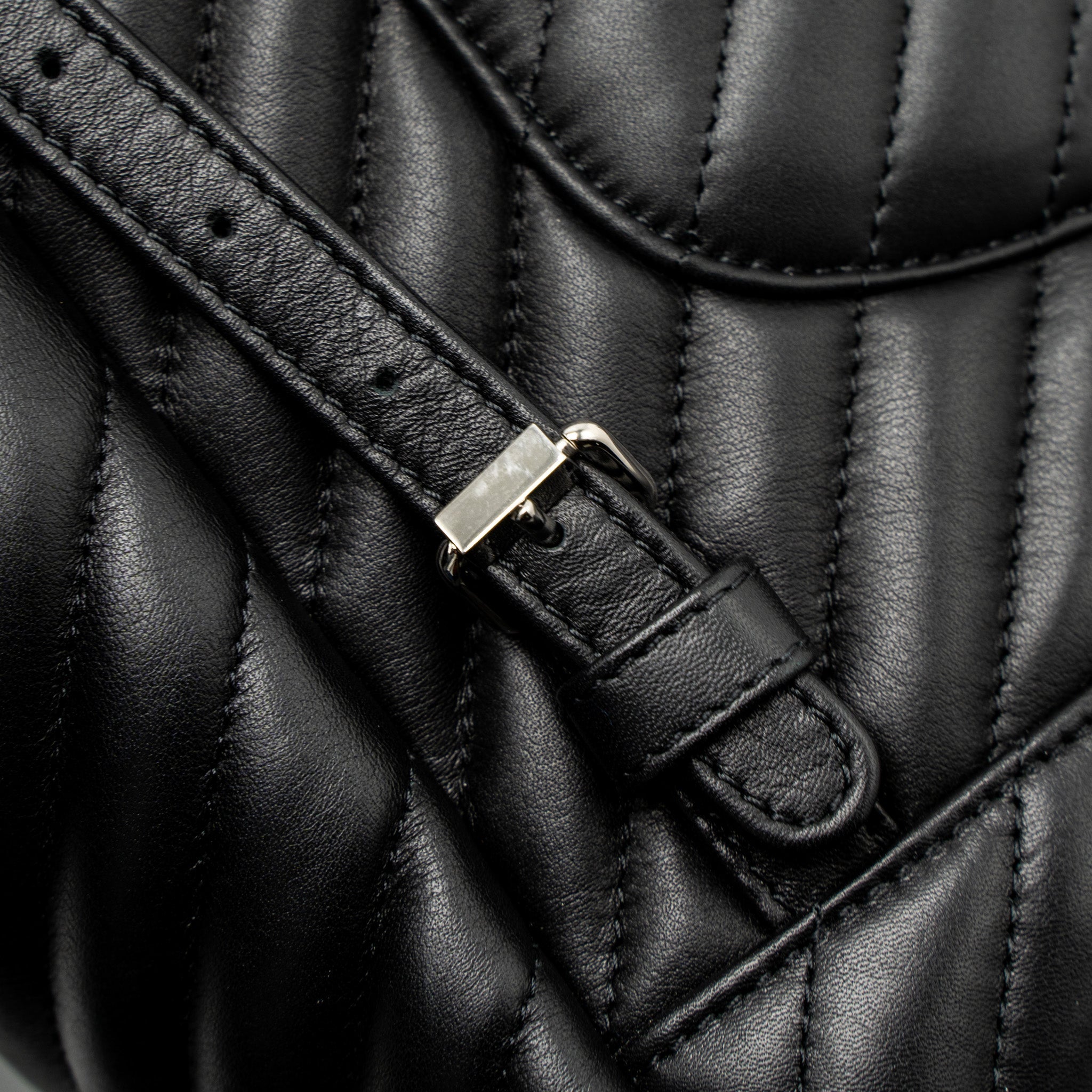 Chanel Urban Spirit Backpack Chevron Calfskin Black