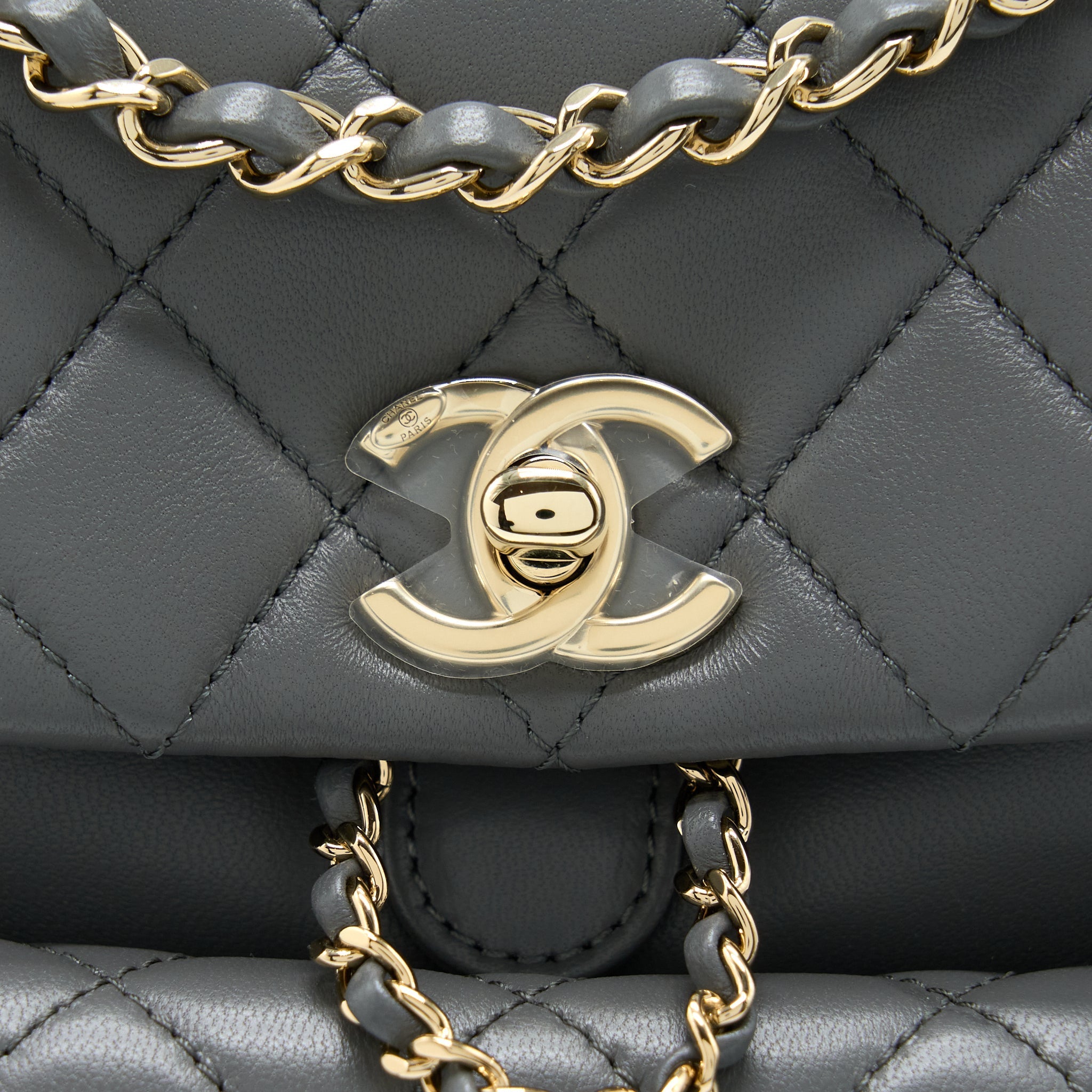 Chanel 22A Duma Backpack Lambskin Dark Grey L