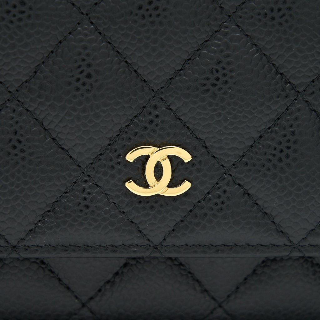 Chanel Classic Wallet on Chain Caviar Black With