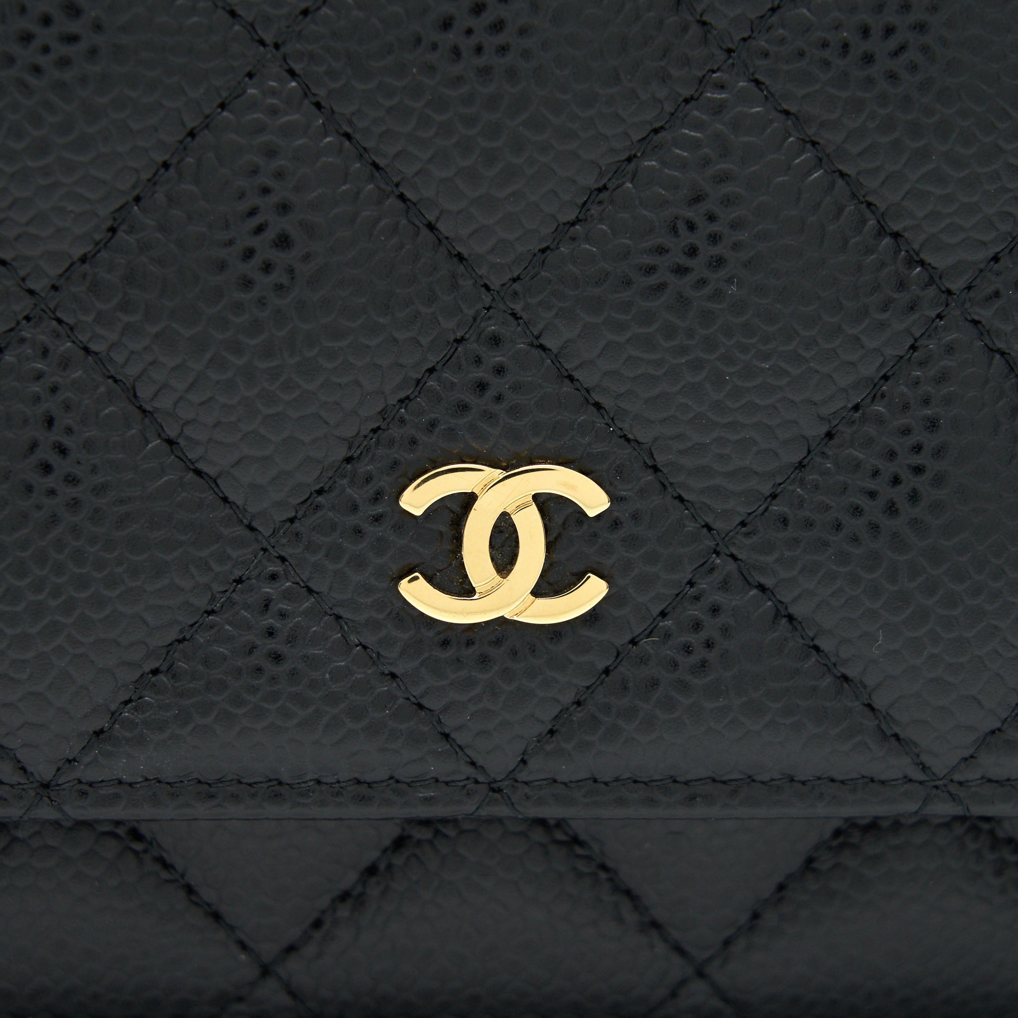 Chanel Classic Wallet on Chain Caviar Black With