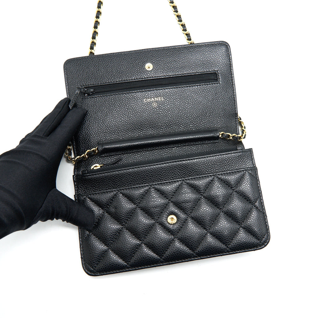Chanel Classic Wallet on Chain Caviar Black With