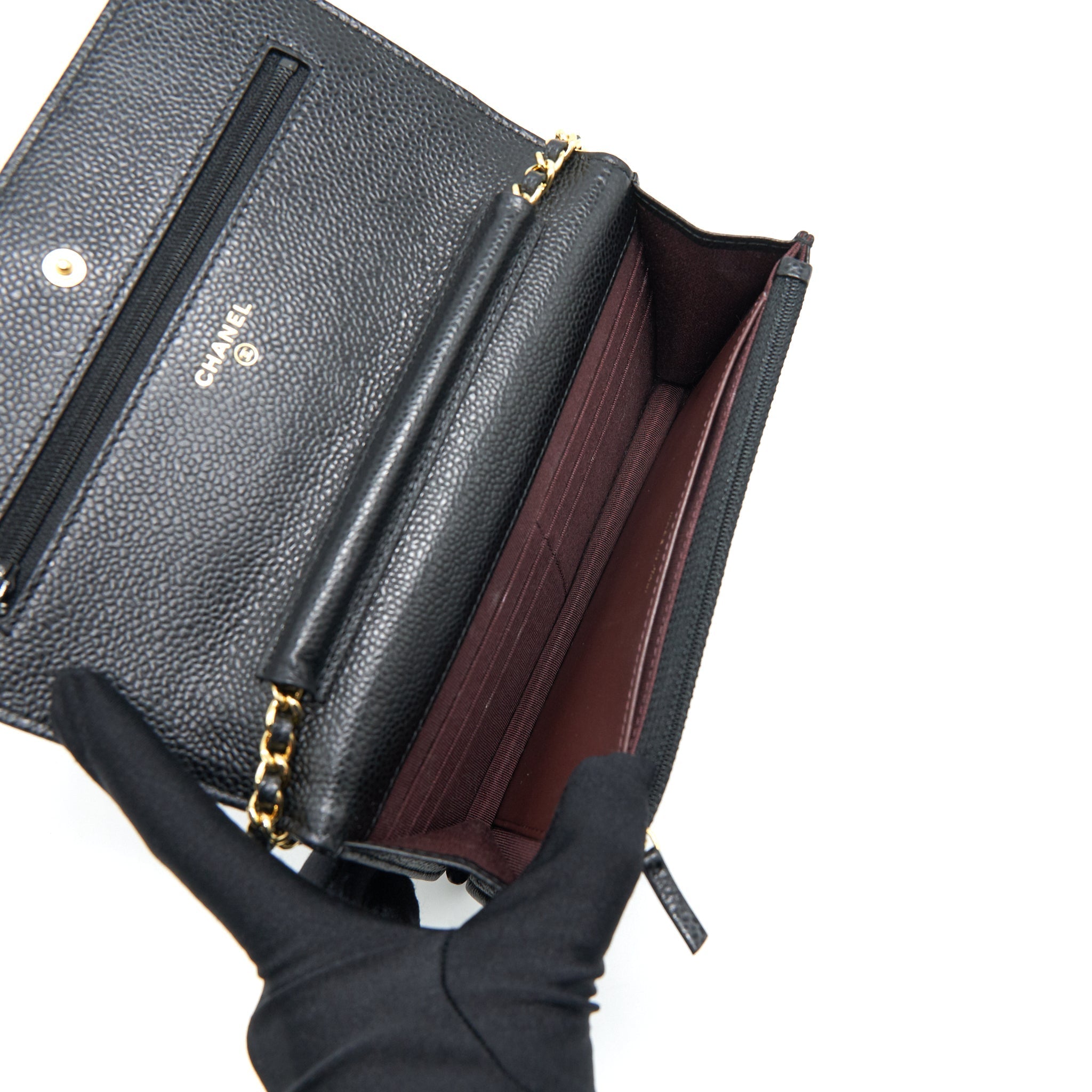 Chanel Classic Wallet on Chain Caviar Black With