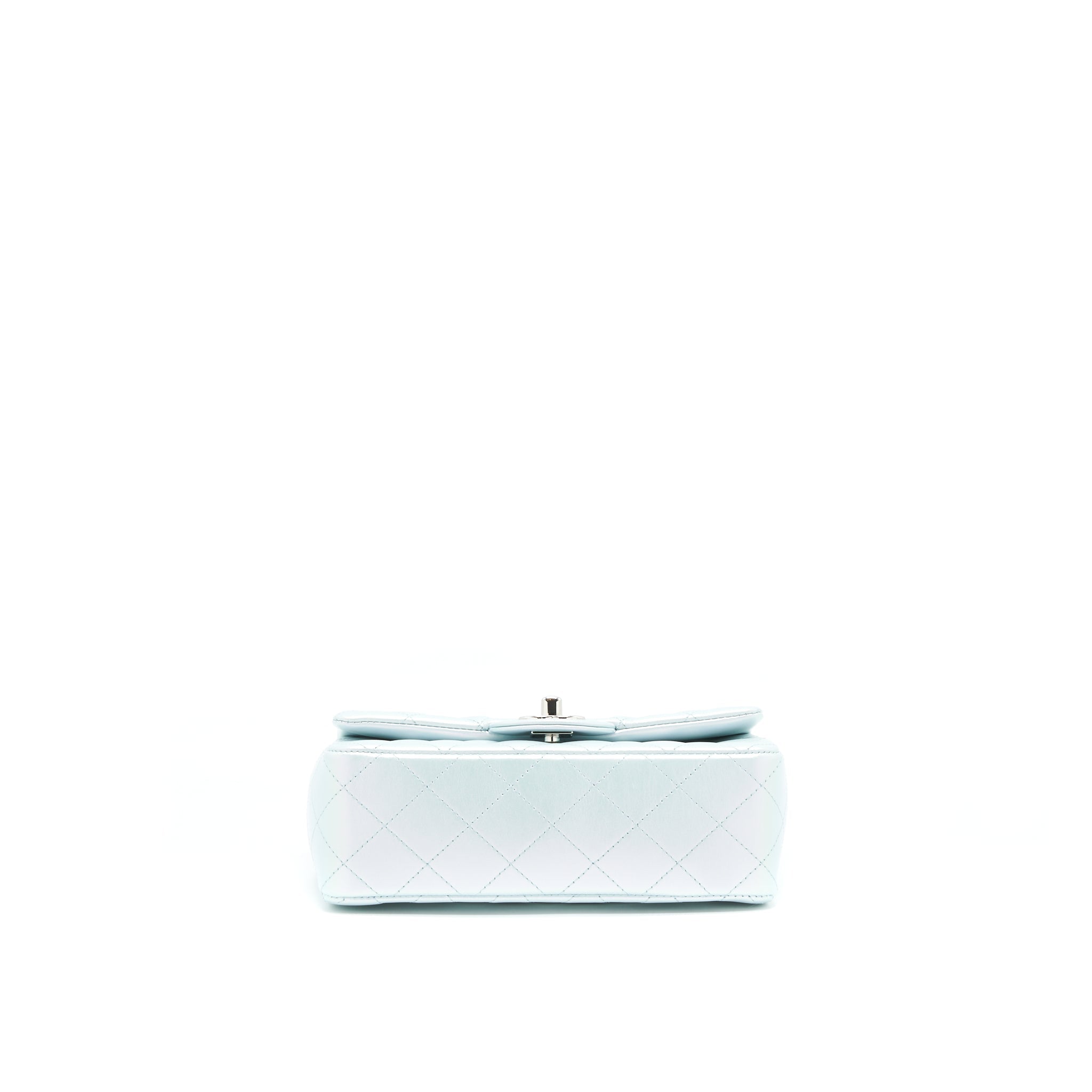 Chanel 21K Iridescent Baby Blue Mini Rectangular