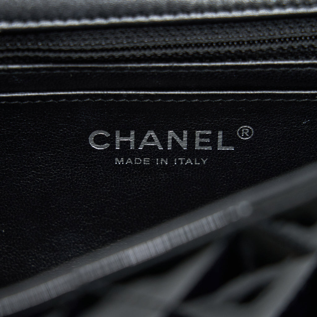 Chanel Mini Rectangular Flap bag Patent Leather Black