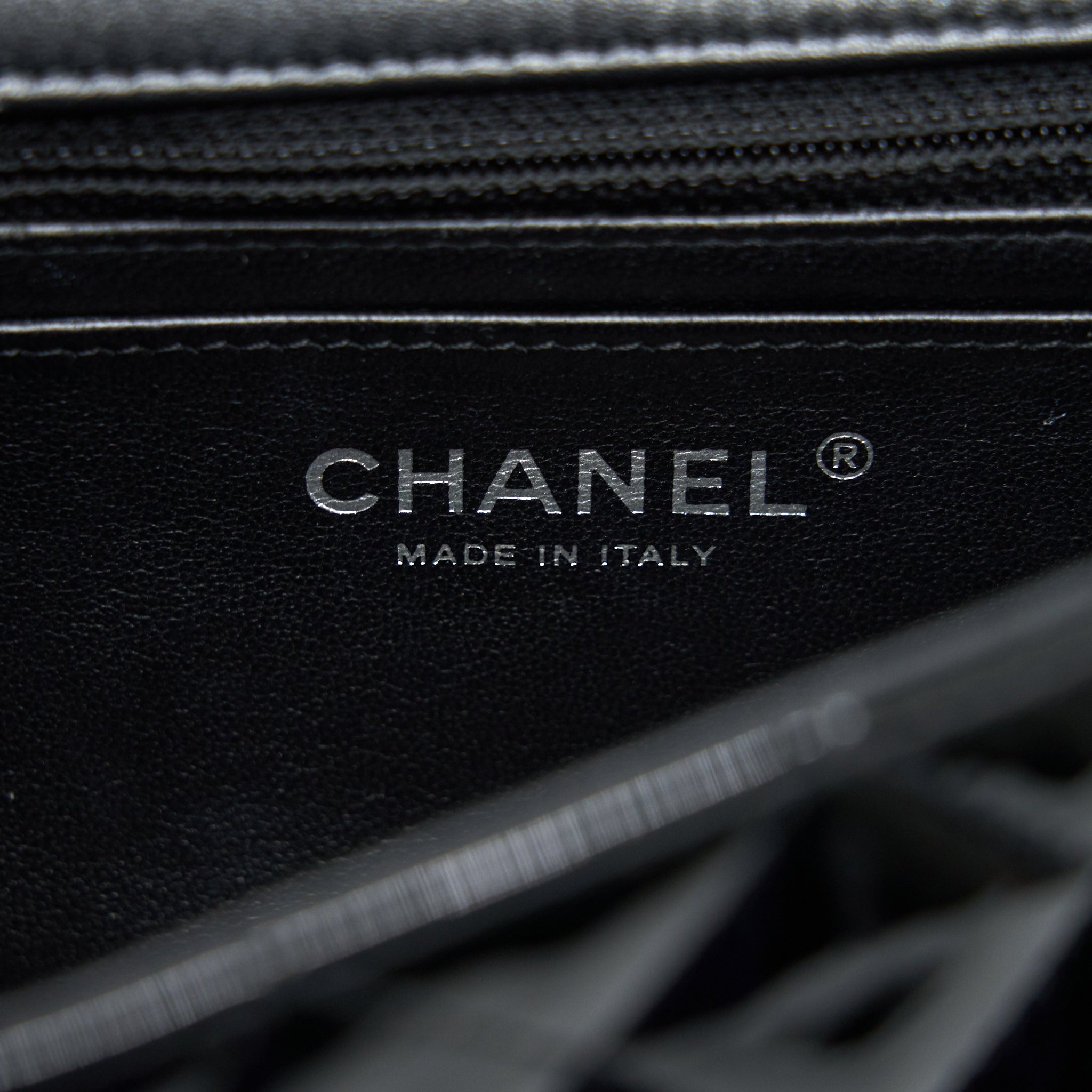 Chanel Mini Rectangular Flap bag Patent Leather Black