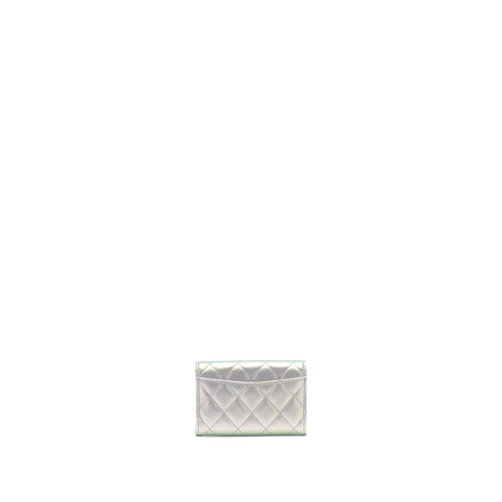Chanel 21K Iridescent Grey Flap  Holder