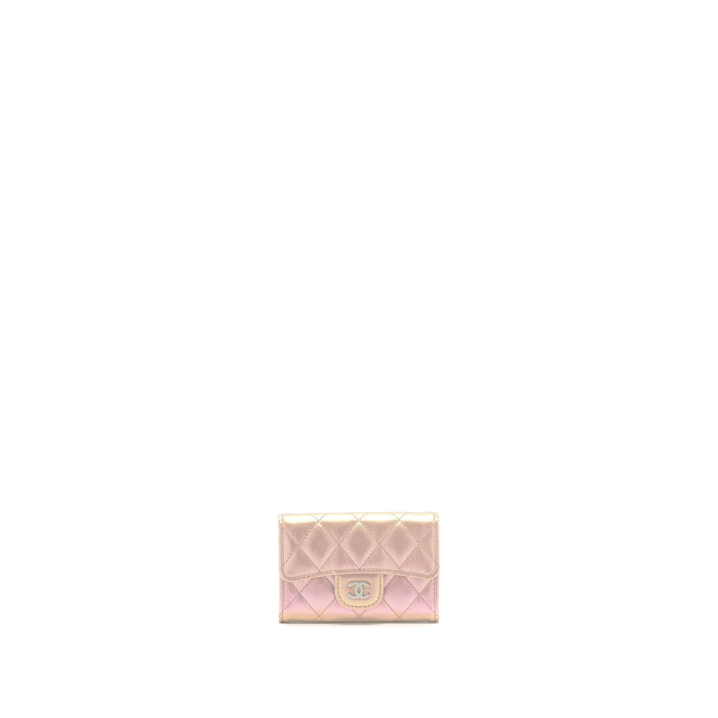 Chanel 21K Iridescent Pink Flap  Holder