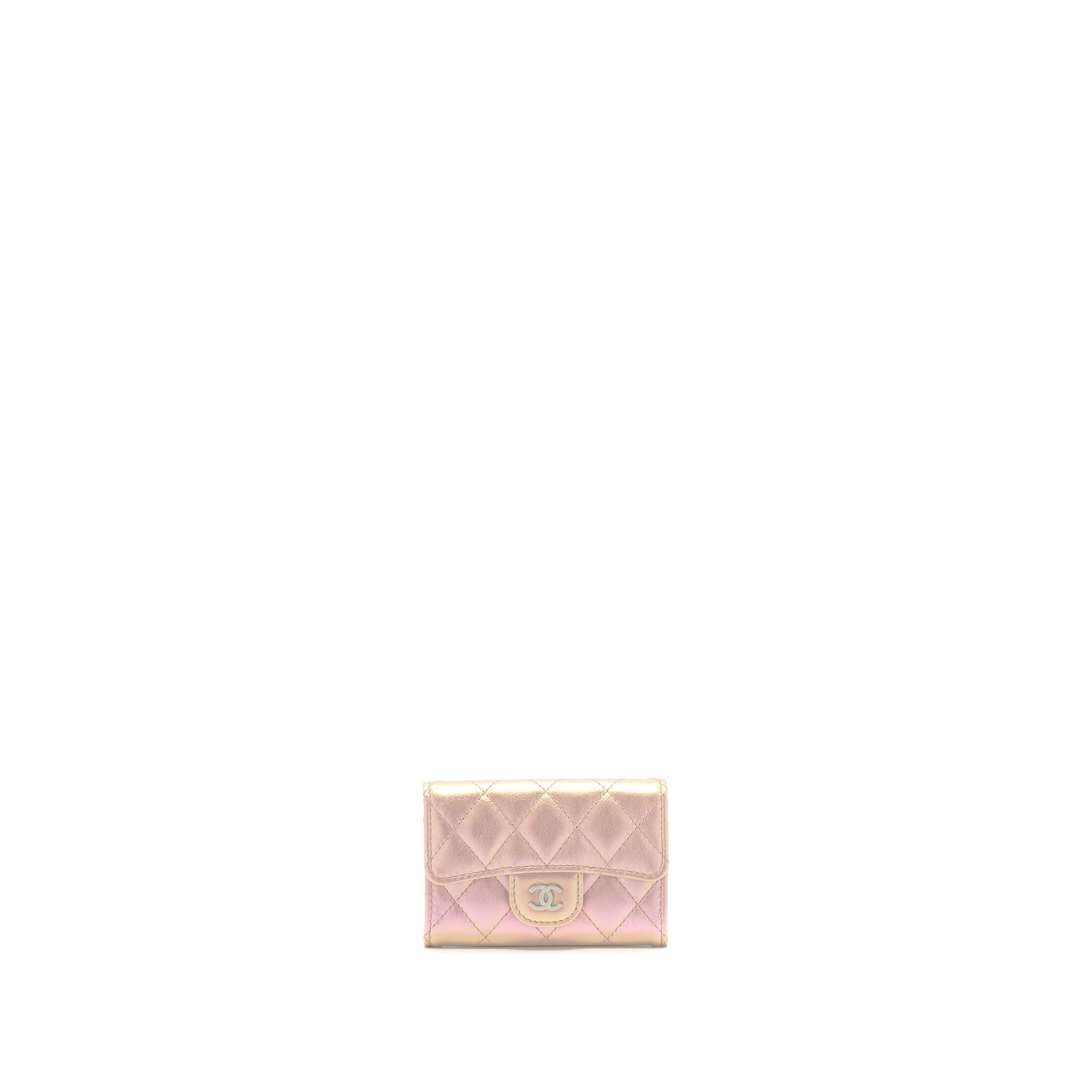 Chanel 21K Iridescent Pink Flap  Holder
