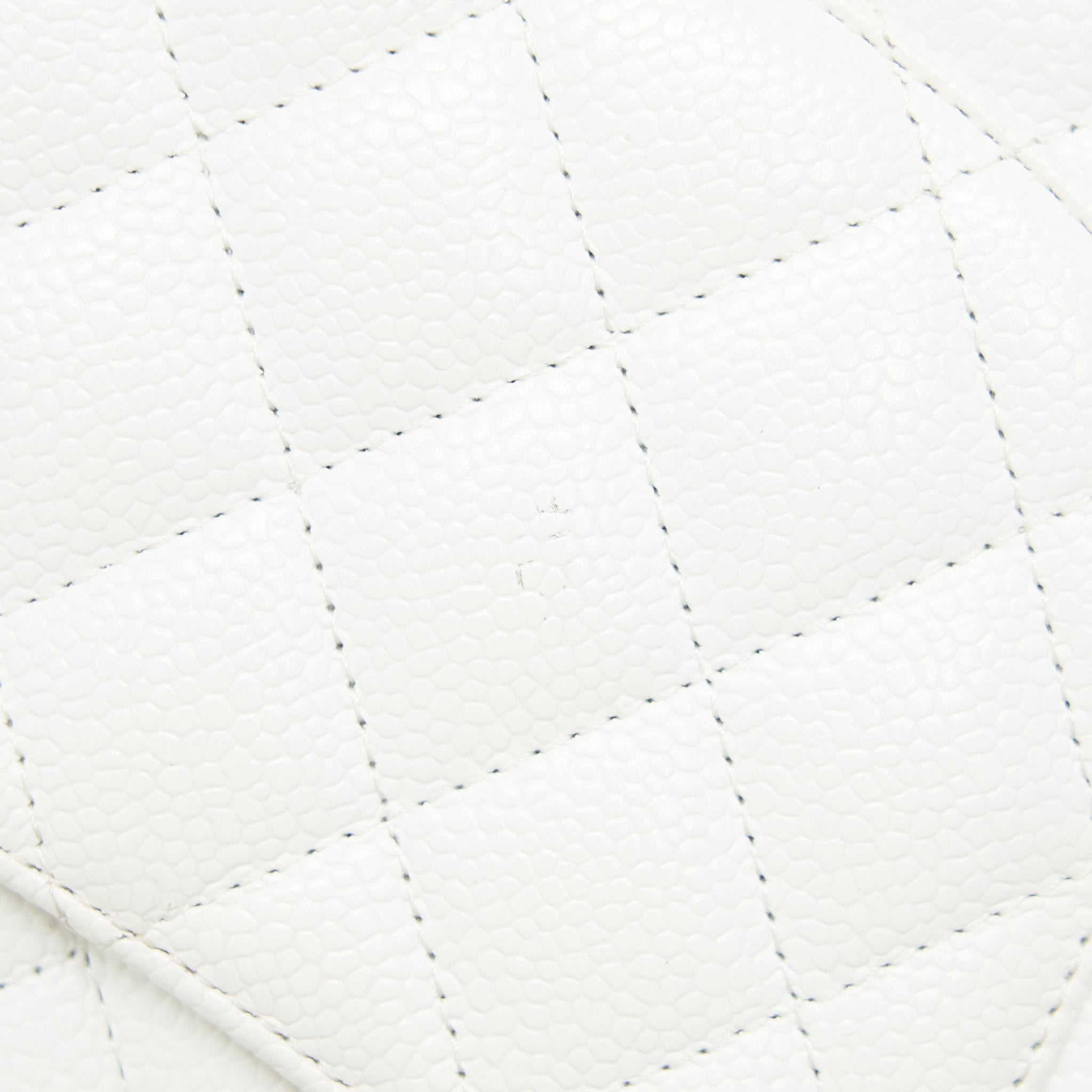 CHANEL MEDIUM CLASSIC DOUBLE FLAP BAG CAVIAR WHITE