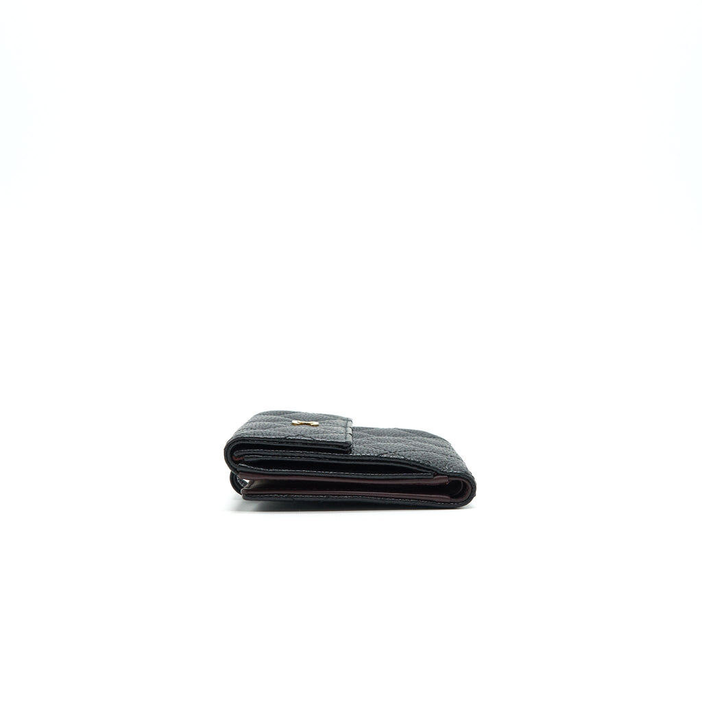 CHANEL Quilted Caviar Small Wallet Black