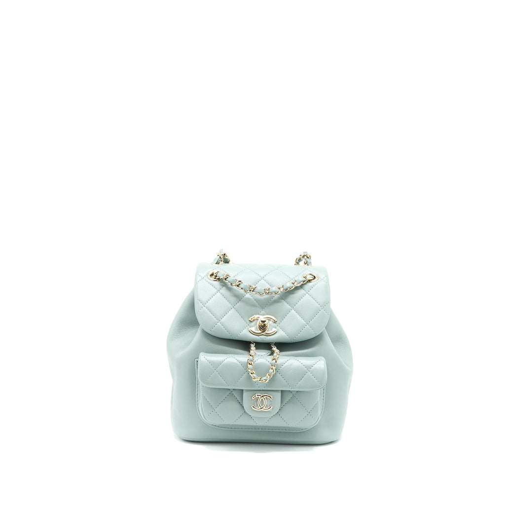 Chanel 23C Duma Mini Backpack Calfskin Light Grey L (Microchip)