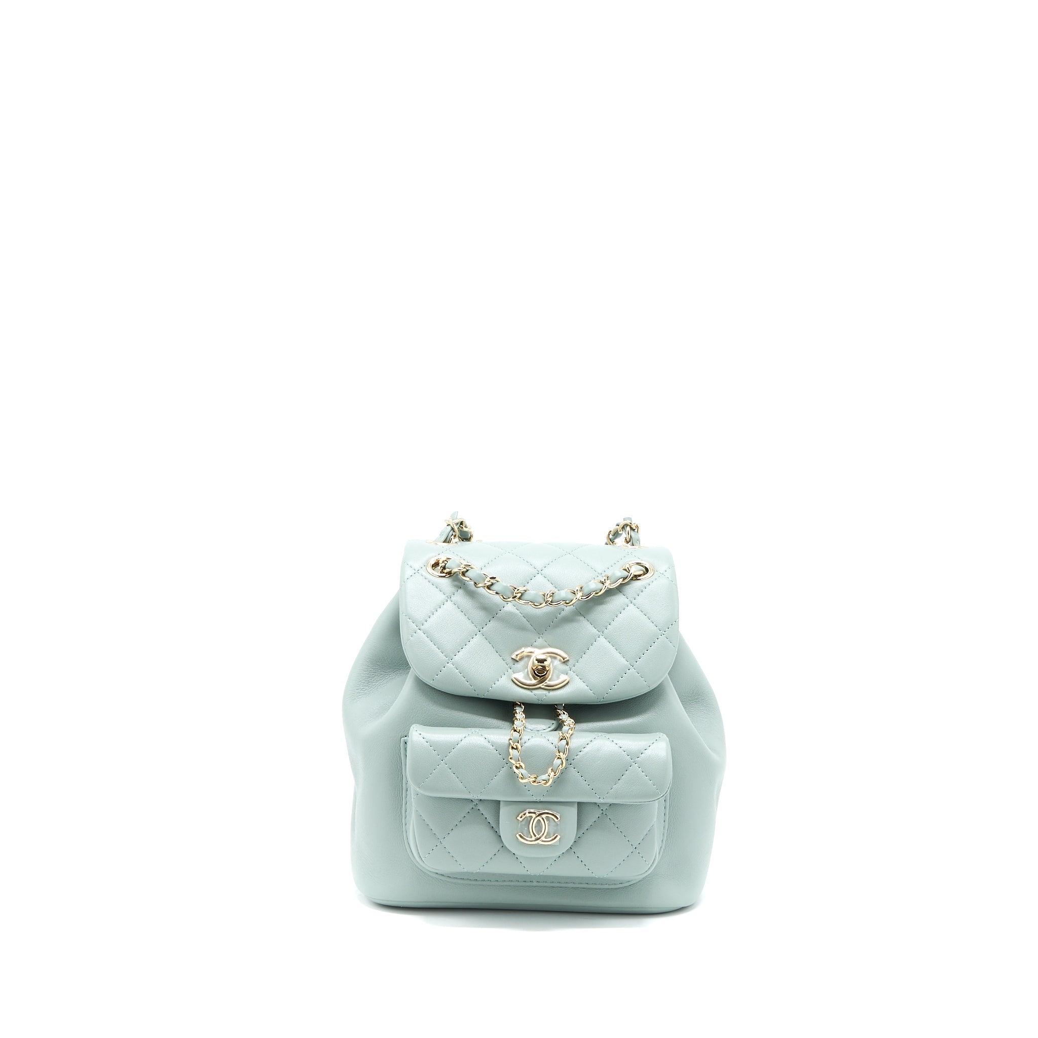 Chanel 23C Duma Mini Backpack Calfskin Light Grey L (Microchip)