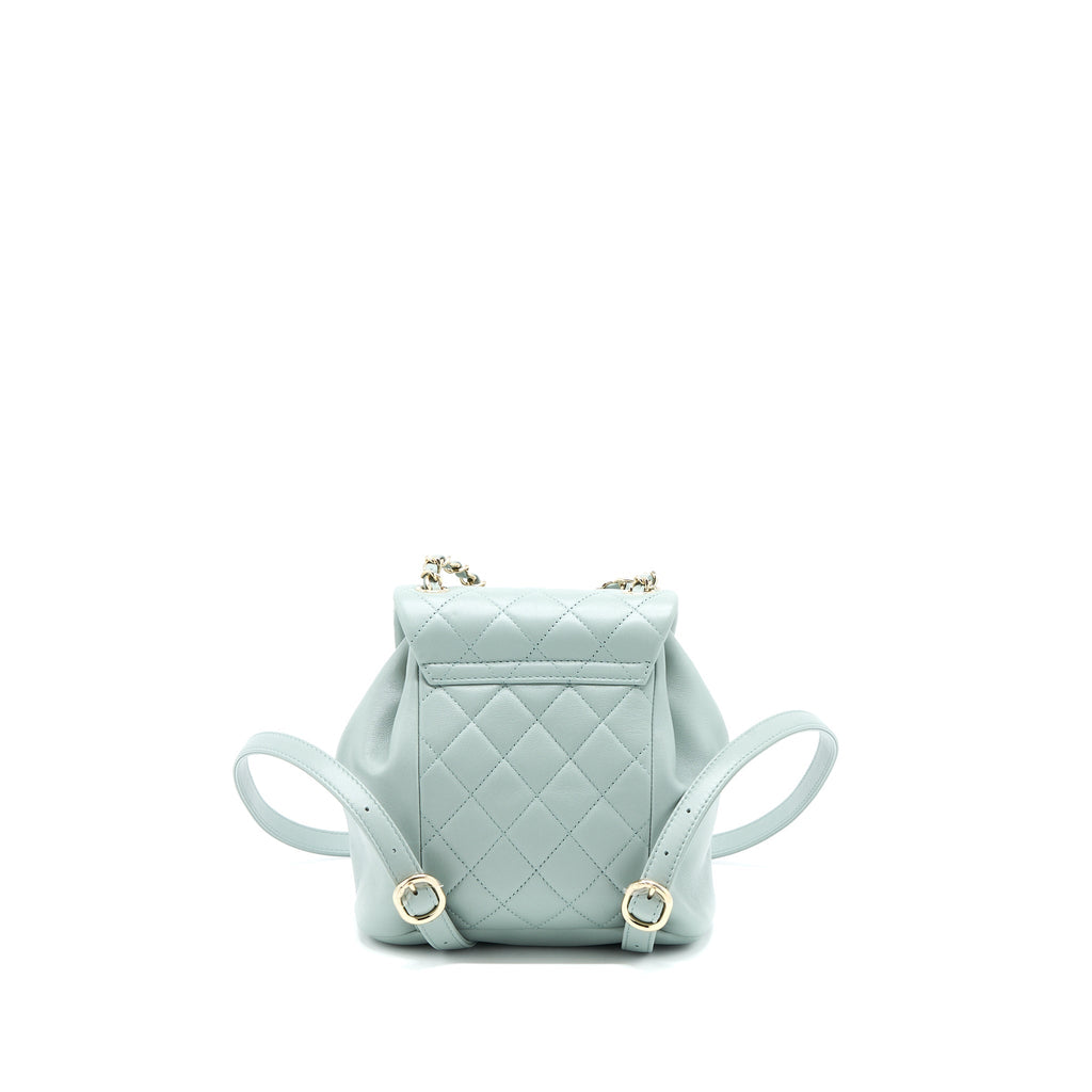 Chanel 23C Duma Mini Backpack Calfskin Light Grey L (Microchip)