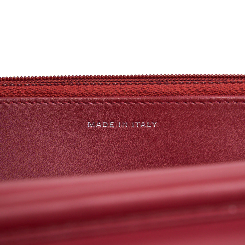 CHANEL WALLET ON CHAIN PATENT LEATHER RED