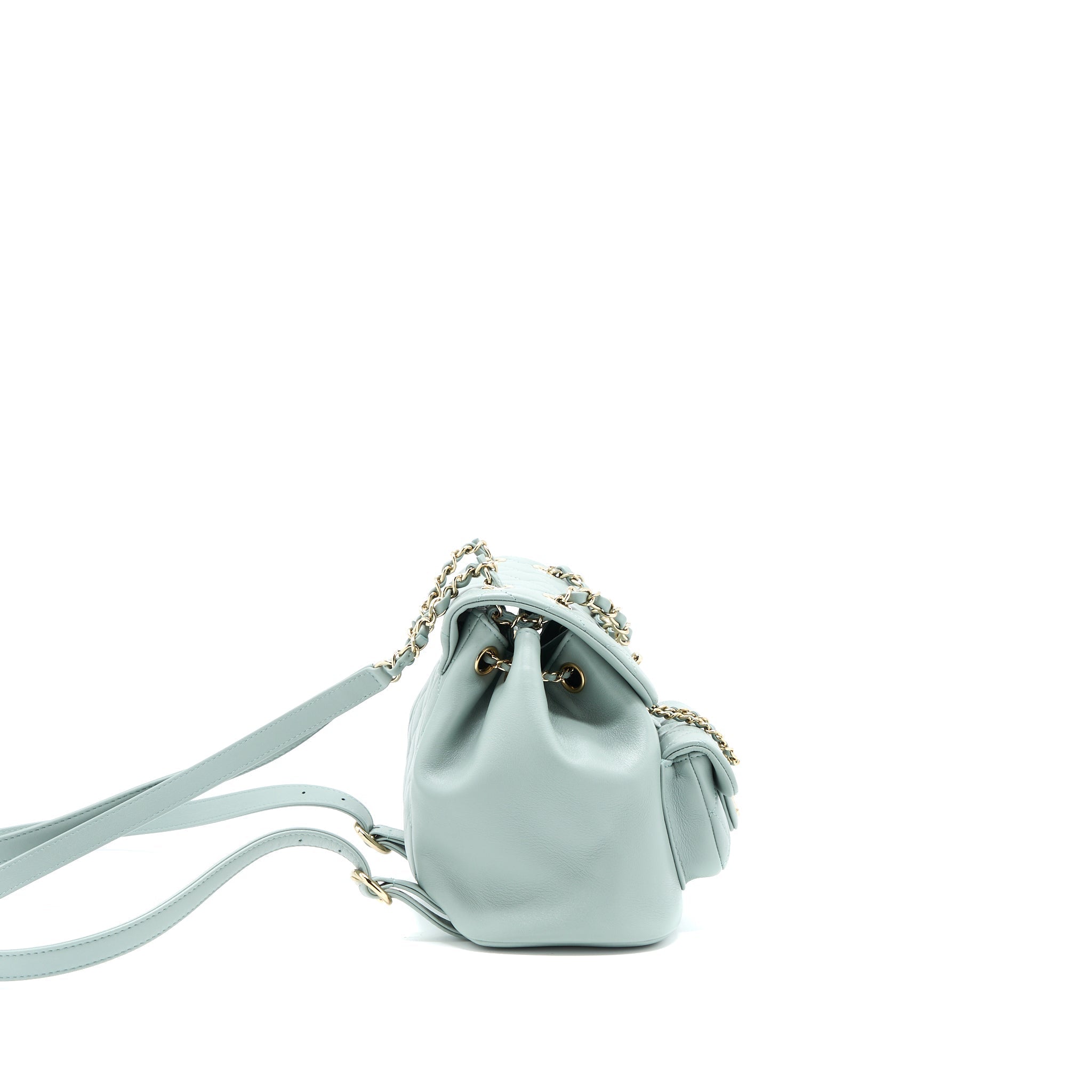 Chanel 23C Duma Mini Backpack Calfskin Light Grey L (Microchip)