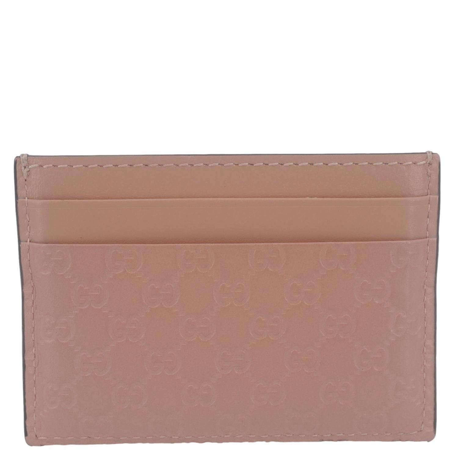 GUCCI Microguccissima Calfskin leather  Holder Pink