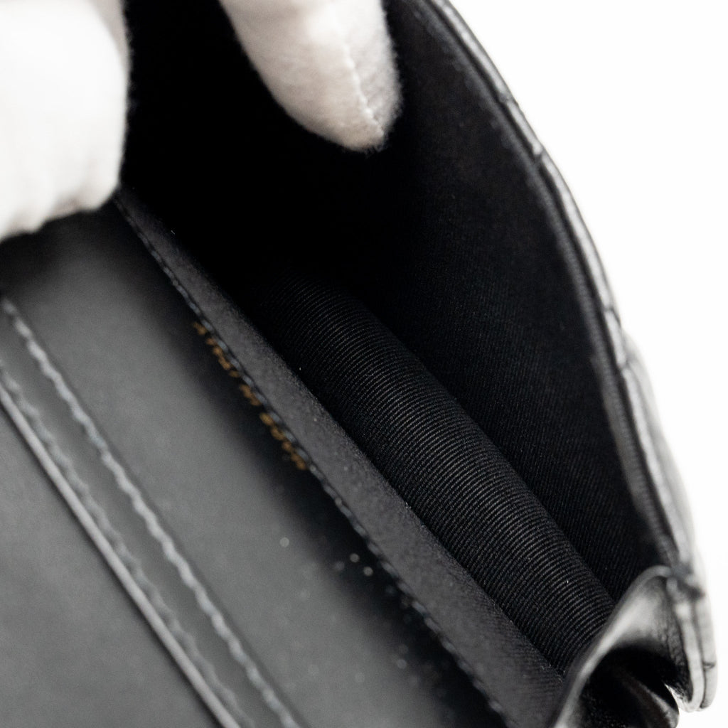 Chanel Maxi Pearl Clutch with Chain Lambskin Black