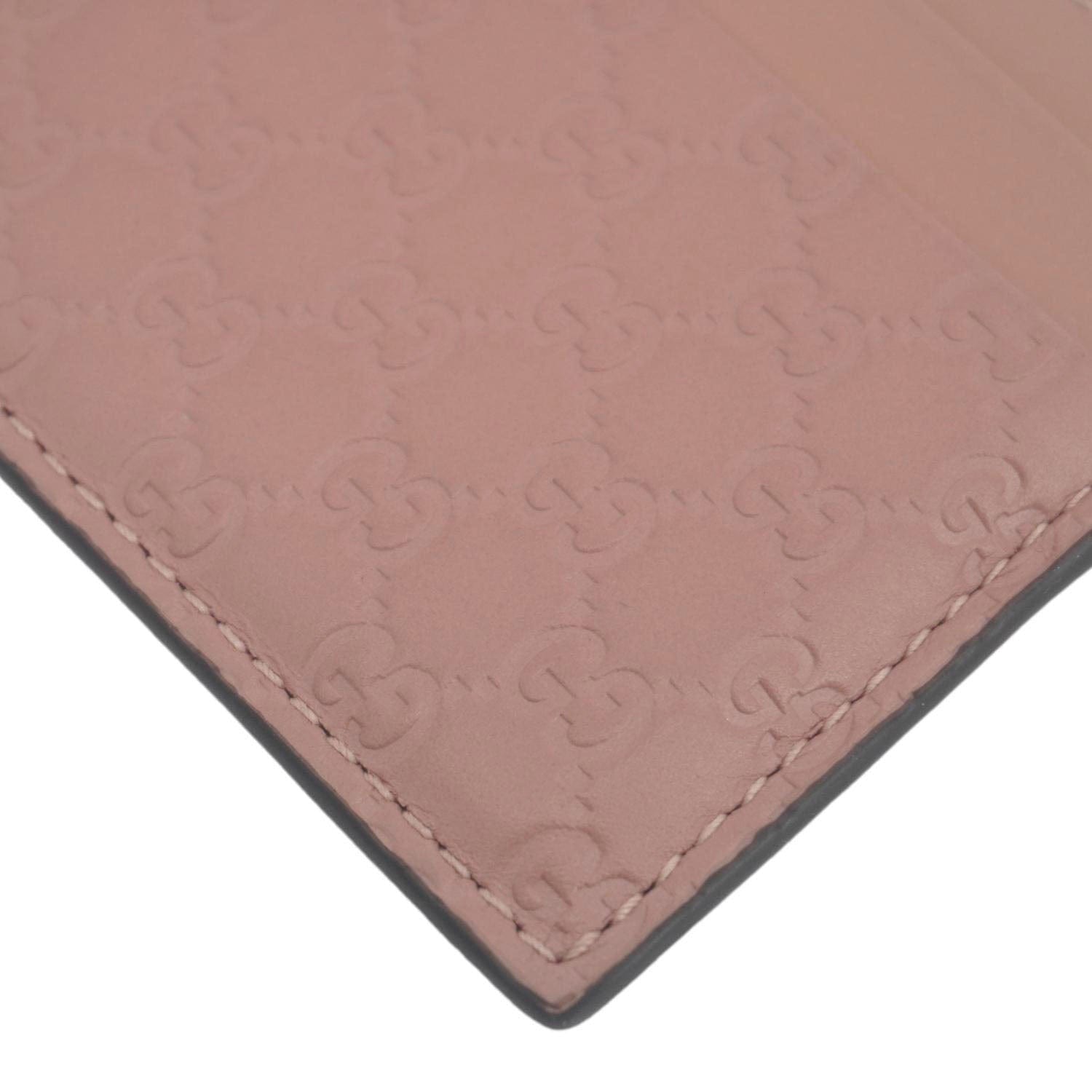 GUCCI Microguccissima Calfskin leather  Holder Pink