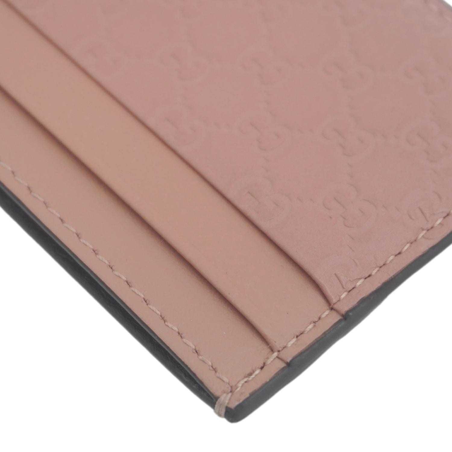 GUCCI Microguccissima Calfskin leather  Holder Pink