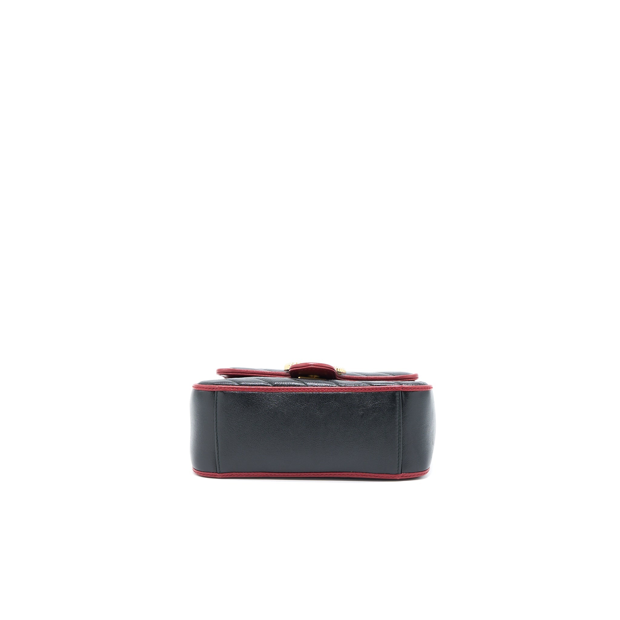Gucci GG Marmont Mini Top Handle Bag Calfskin Black/Red
